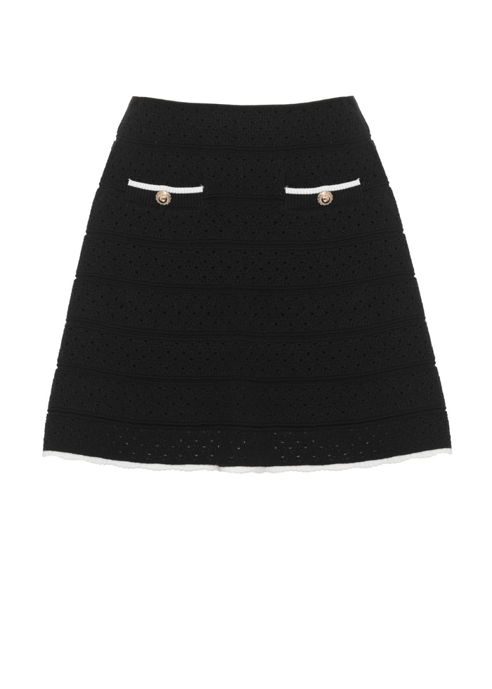 Self Portrait Skirts Black