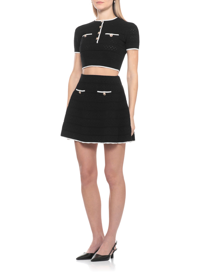 Self Portrait Skirts Black