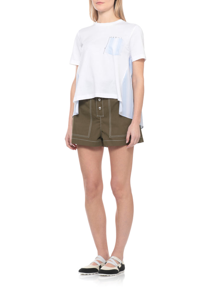 Marni Shorts Green Cotton Polyamide