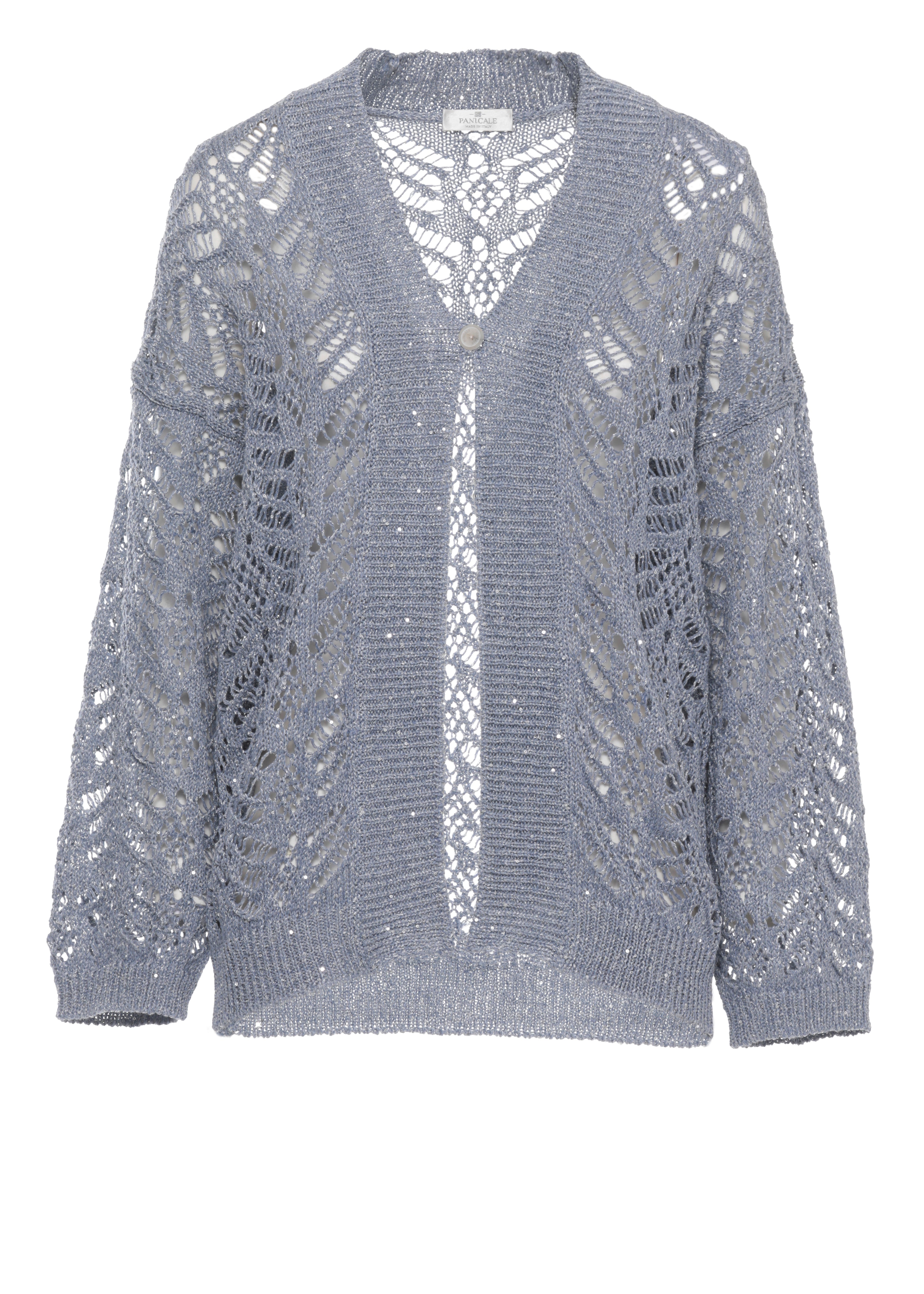 Panicale Sweaters Blue Linen Polyester Cotton