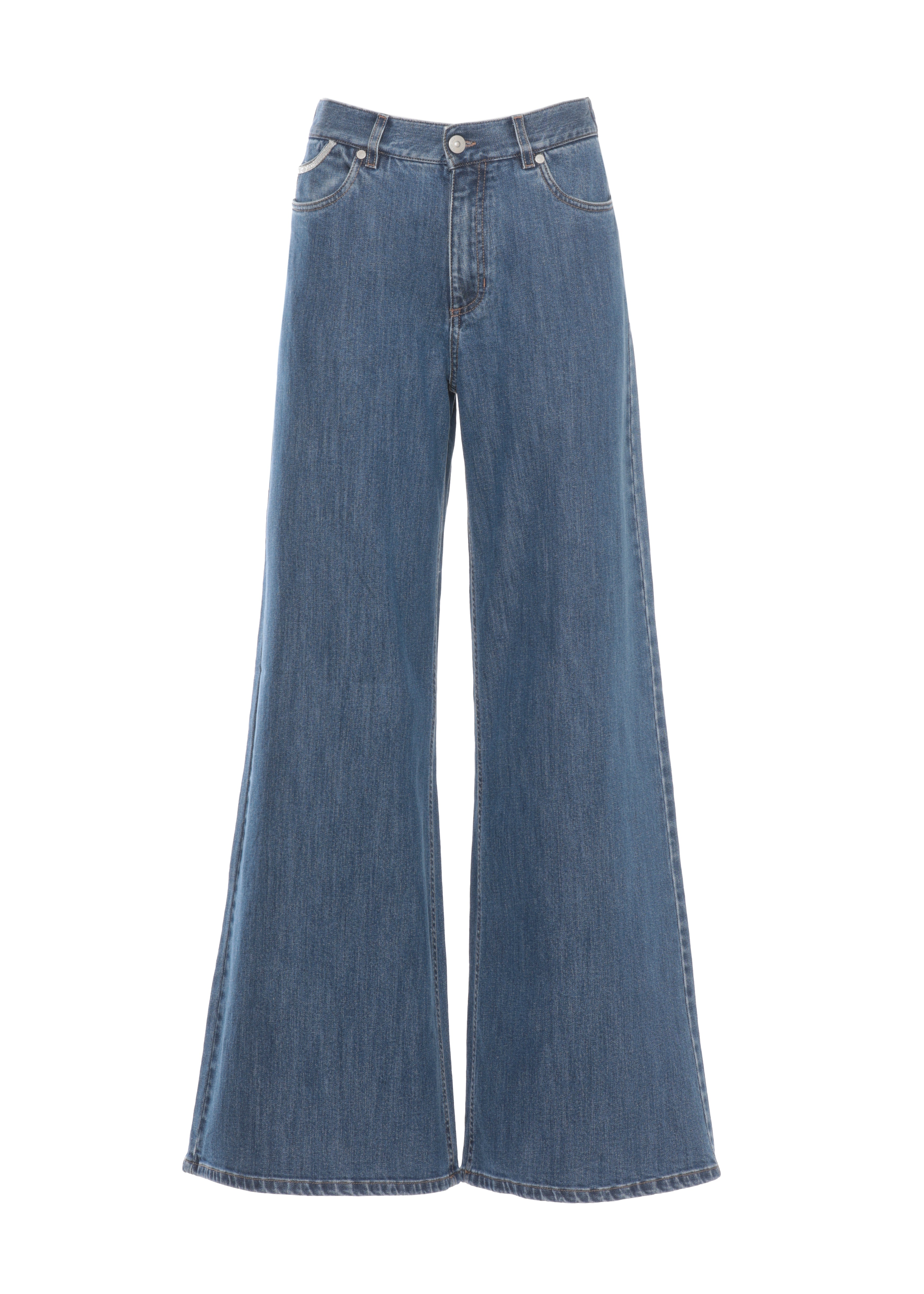 Panicale Jeans Blue Cotton Elastan