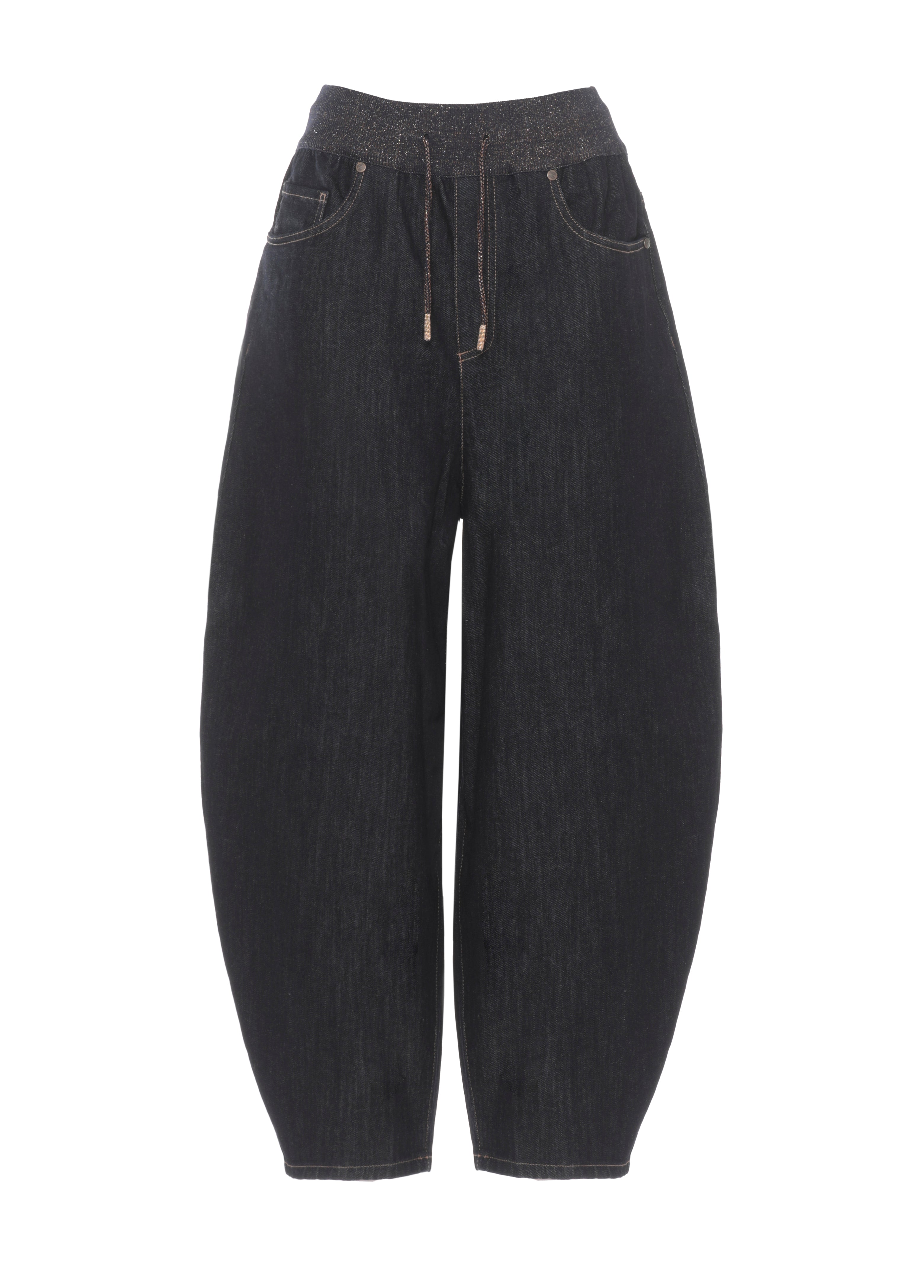 Panicale Trousers Blue Cotton Elastan