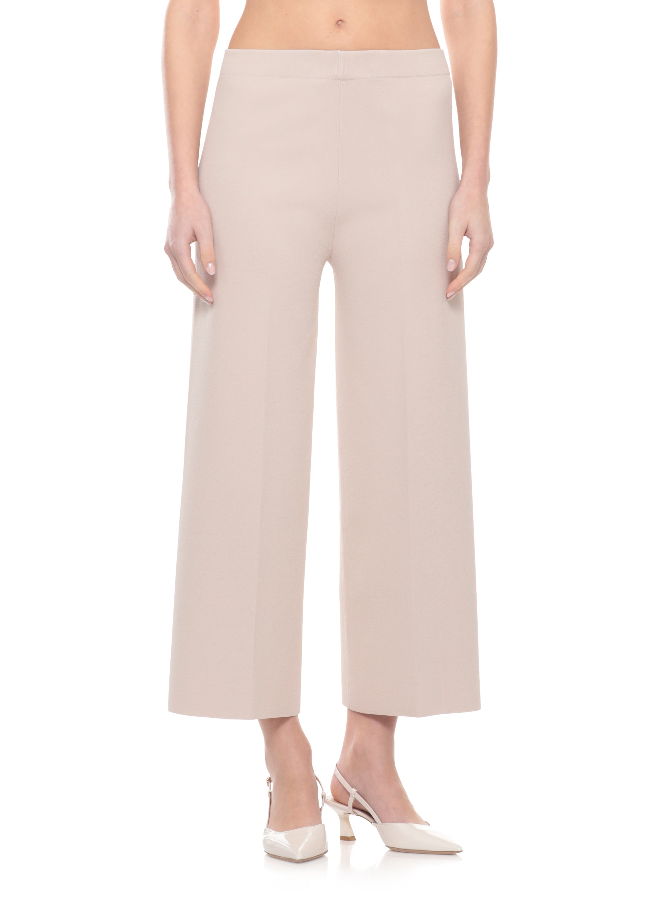 D.exterior Trousers Beige Viscose Polyester