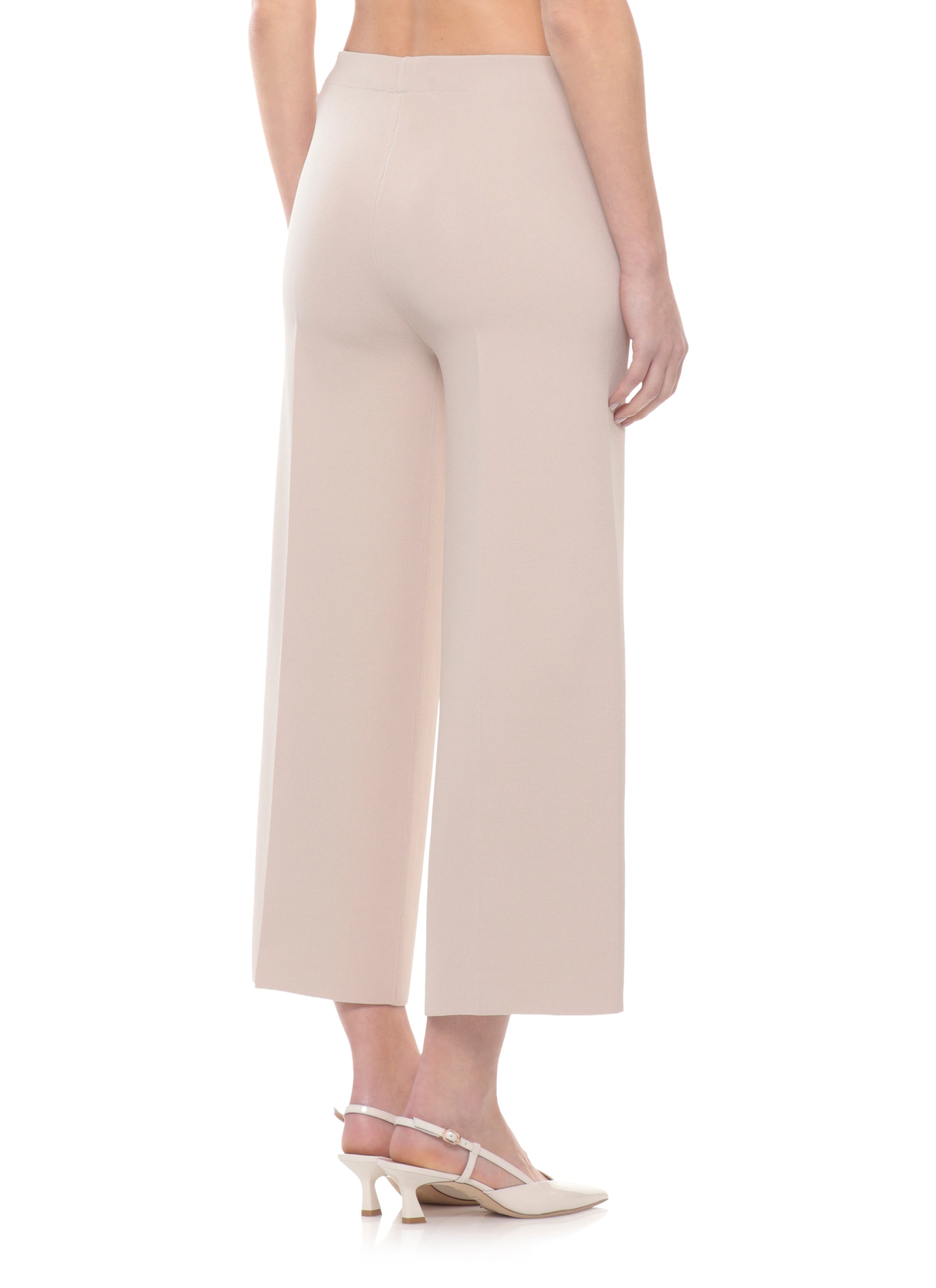 D.exterior Trousers Beige Viscose Polyester