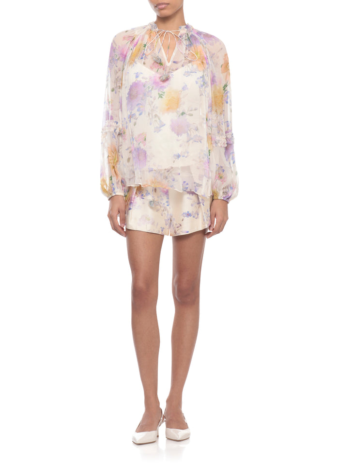 Zimmermann Shorts Ivory Silk Cotton Lining: Viscose