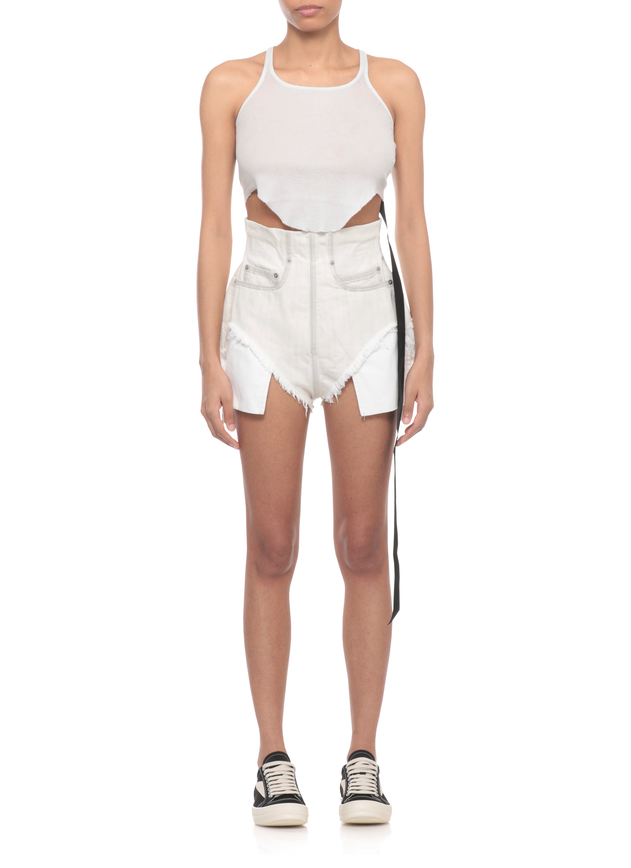 Rick Owens Drkshdw Top Ivory Cotton