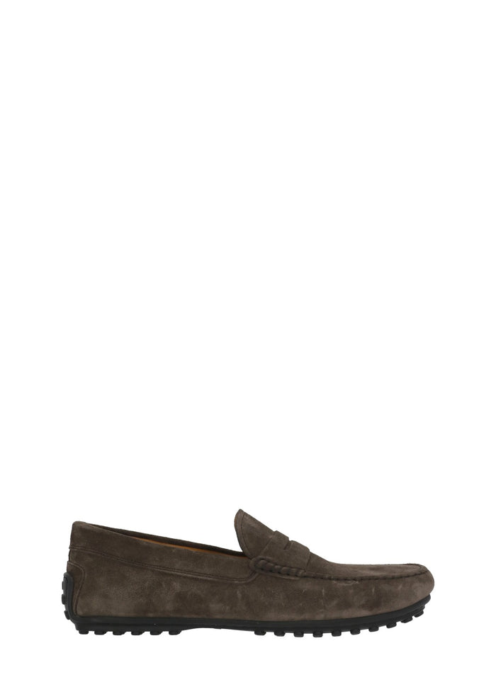 Tods Flat Shoes Brown Cow Leather Sole: Rubber