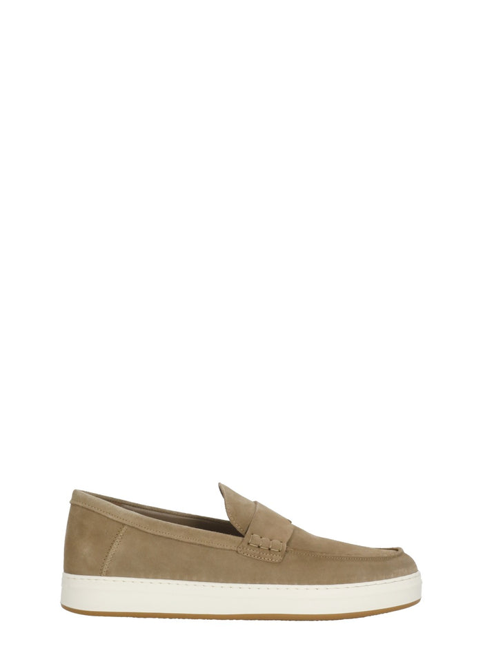Hogan Flat Shoes Beige Cow Leather Sole: Rubber
