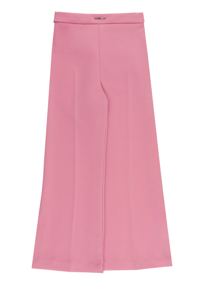 Twin-Set Trousers Pink Polyester Elastane