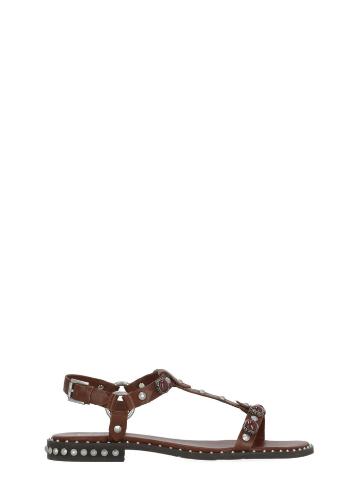 Ash Sandals Bordeaux Calf Leather Sole: Rubber