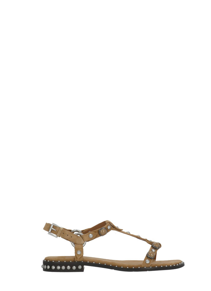 Ash Sandals Brown Goat Leather Sole: Rubber