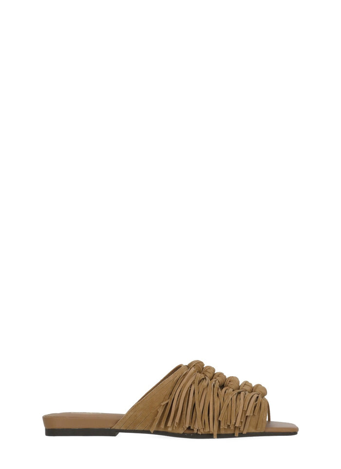 Ash Sandals Brown Goat Leather Sole: Rubber