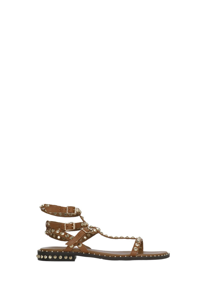Ash Sandals Brown Cow Skin Sole: Rubber