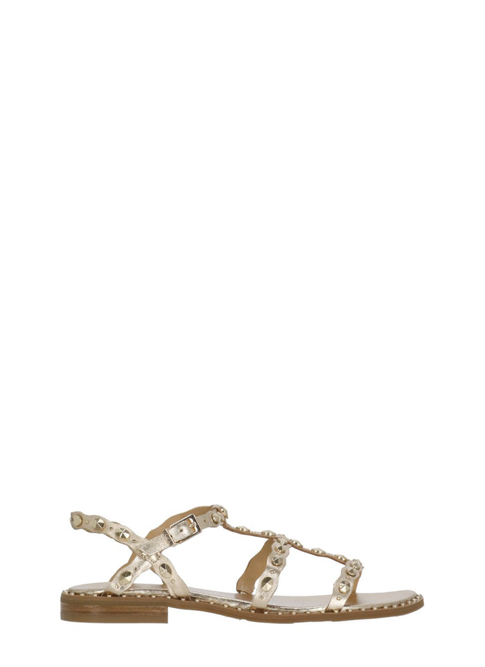 Ash Sandals Golden Goat Leather Sole: Rubber