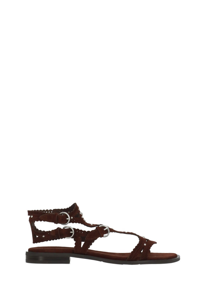 Ash Sandals Bordeaux Goat Leather Sole: Rubber