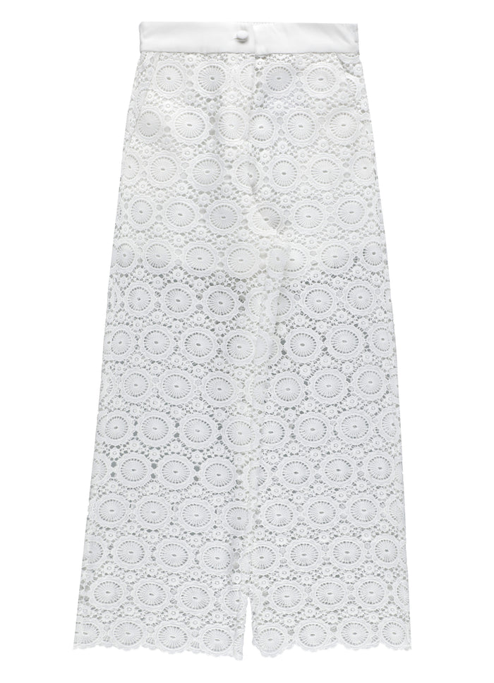 Twin-Set Trousers Bianco Polyester Lining: Cotton