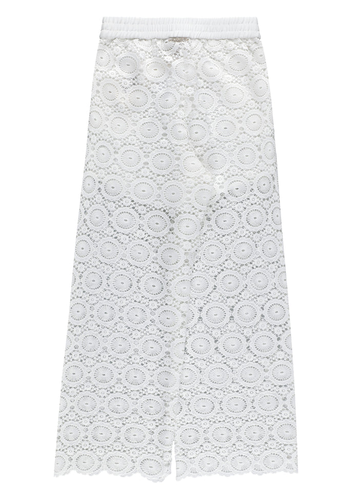 Twin-Set Trousers Bianco Polyester Lining: Cotton
