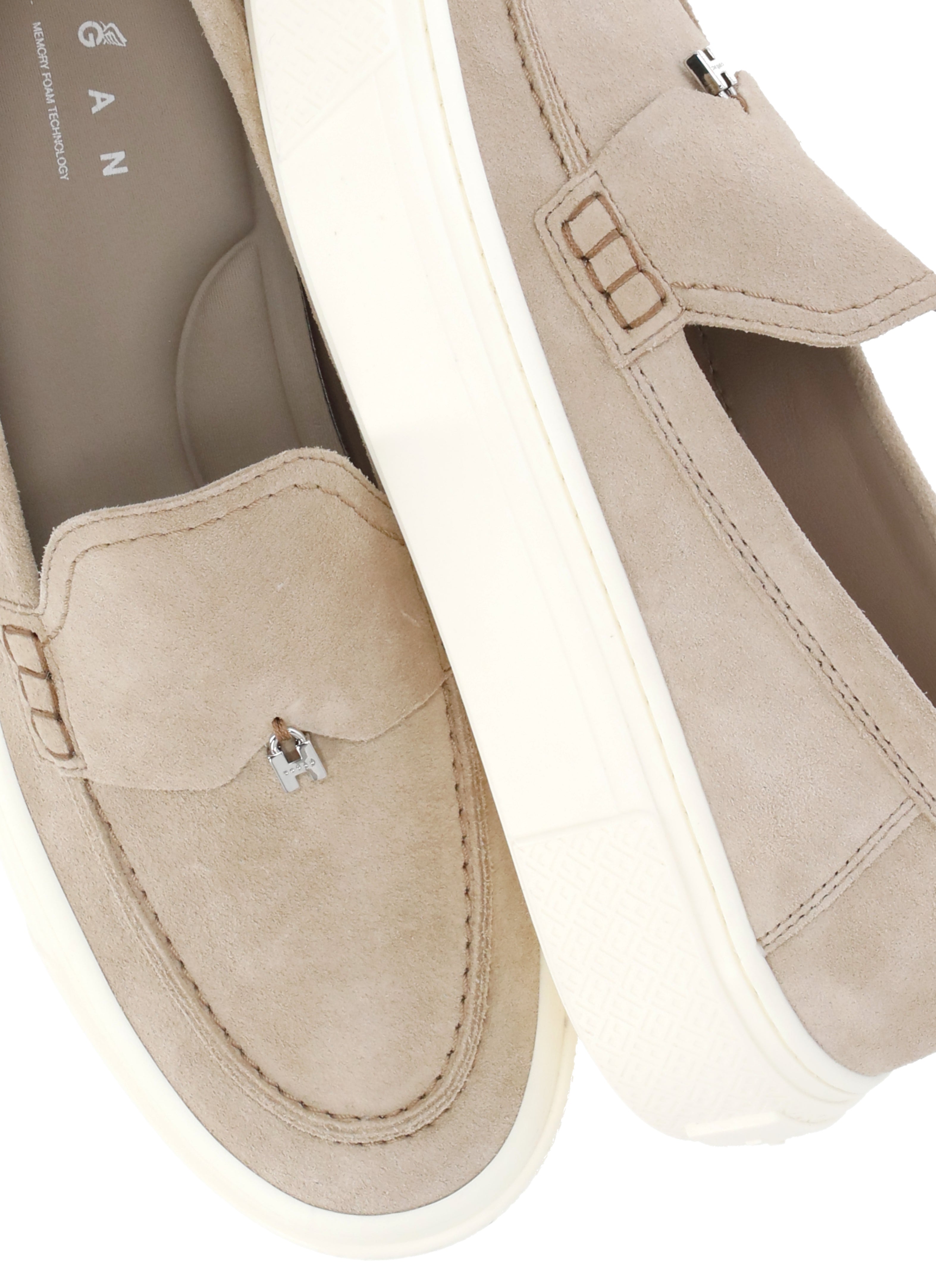 Hogan Flat Shoes Naturale Cowhide Sole: Rubber
