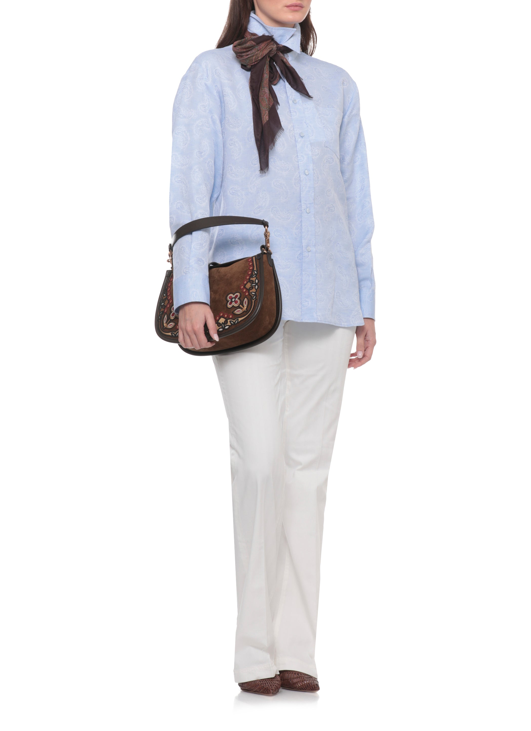 Etro Shirts Multicolour Linen Cotton