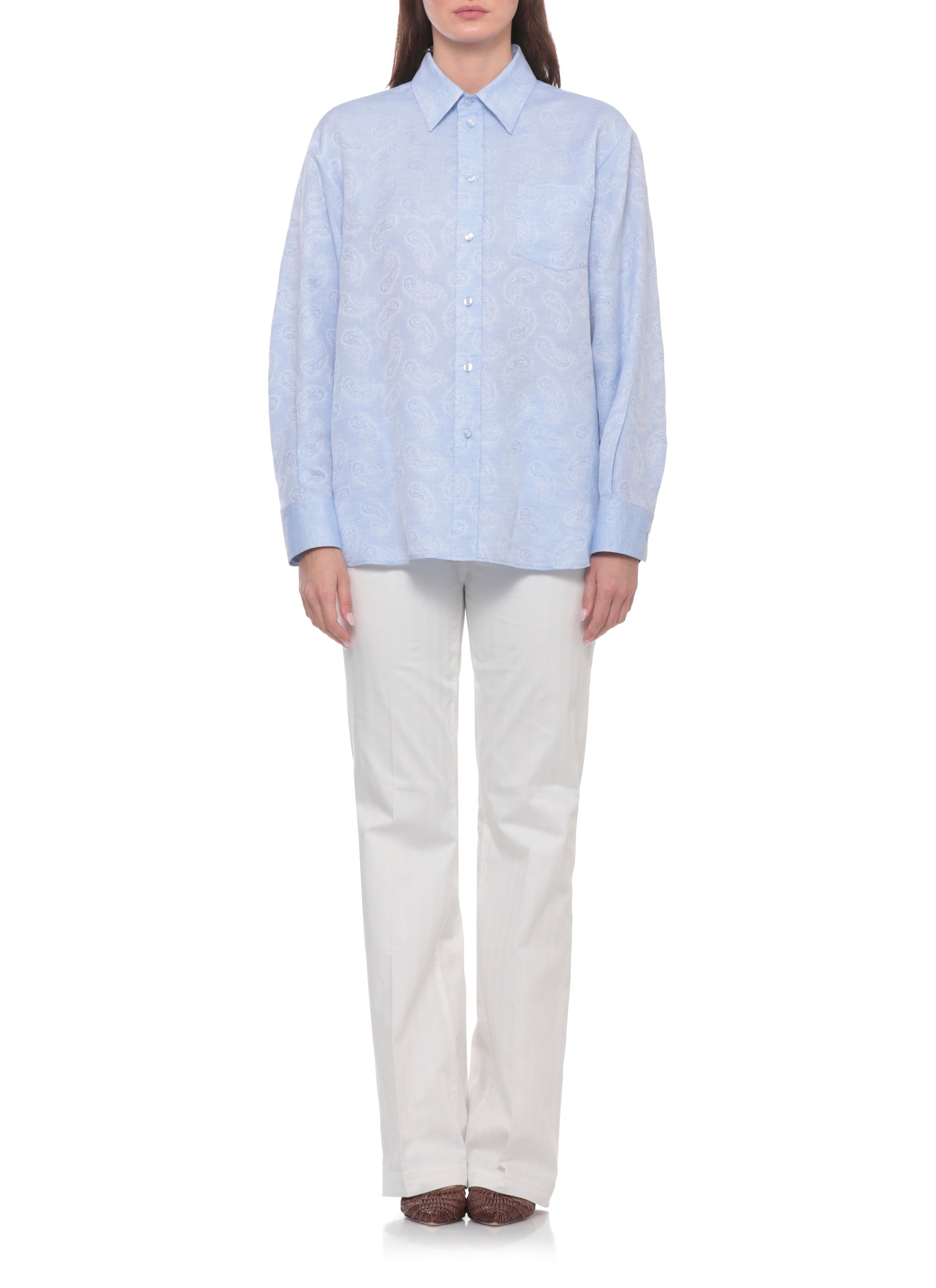Etro Shirts Multicolour Linen Cotton