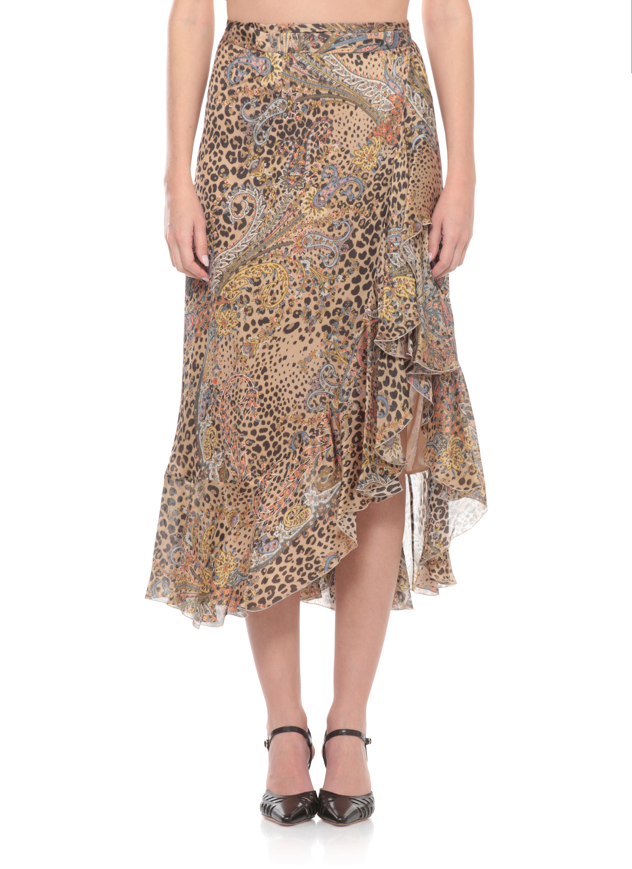 Etro Skirts Marrone Silk