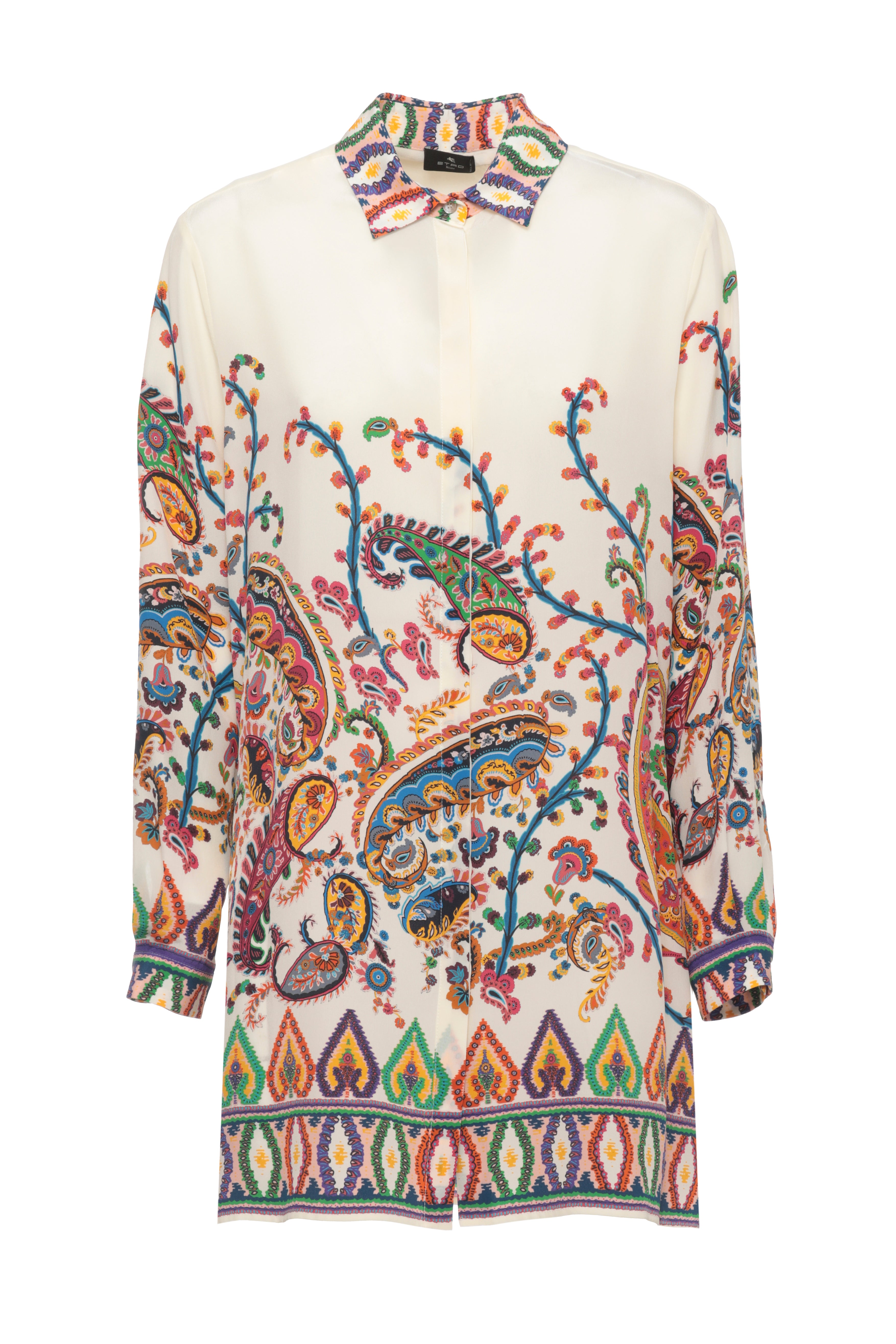 Etro Shirts Avorio Silk