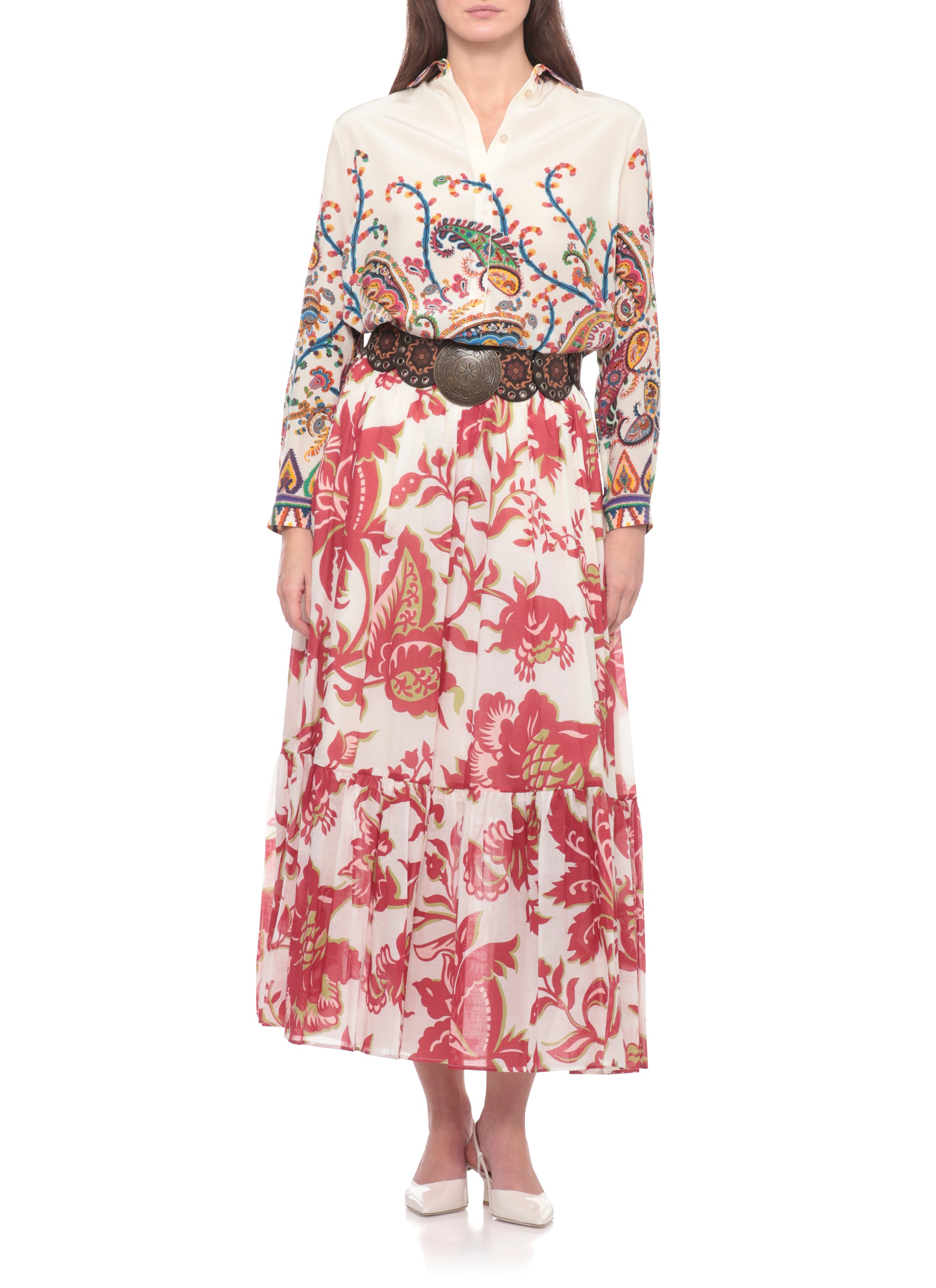 Etro Shirts Avorio Silk