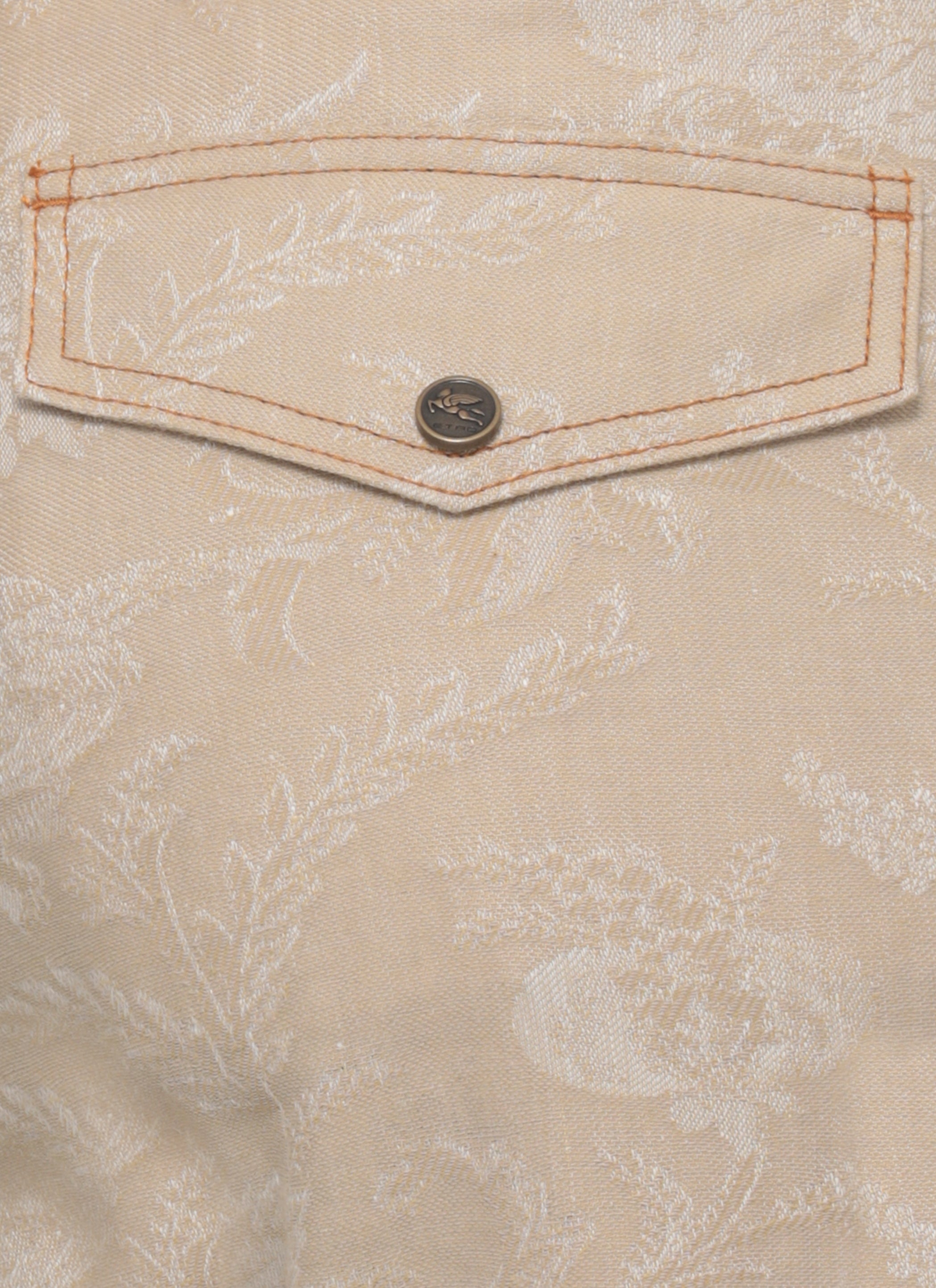 Etro Trousers Beige Cotton Linen Elastane