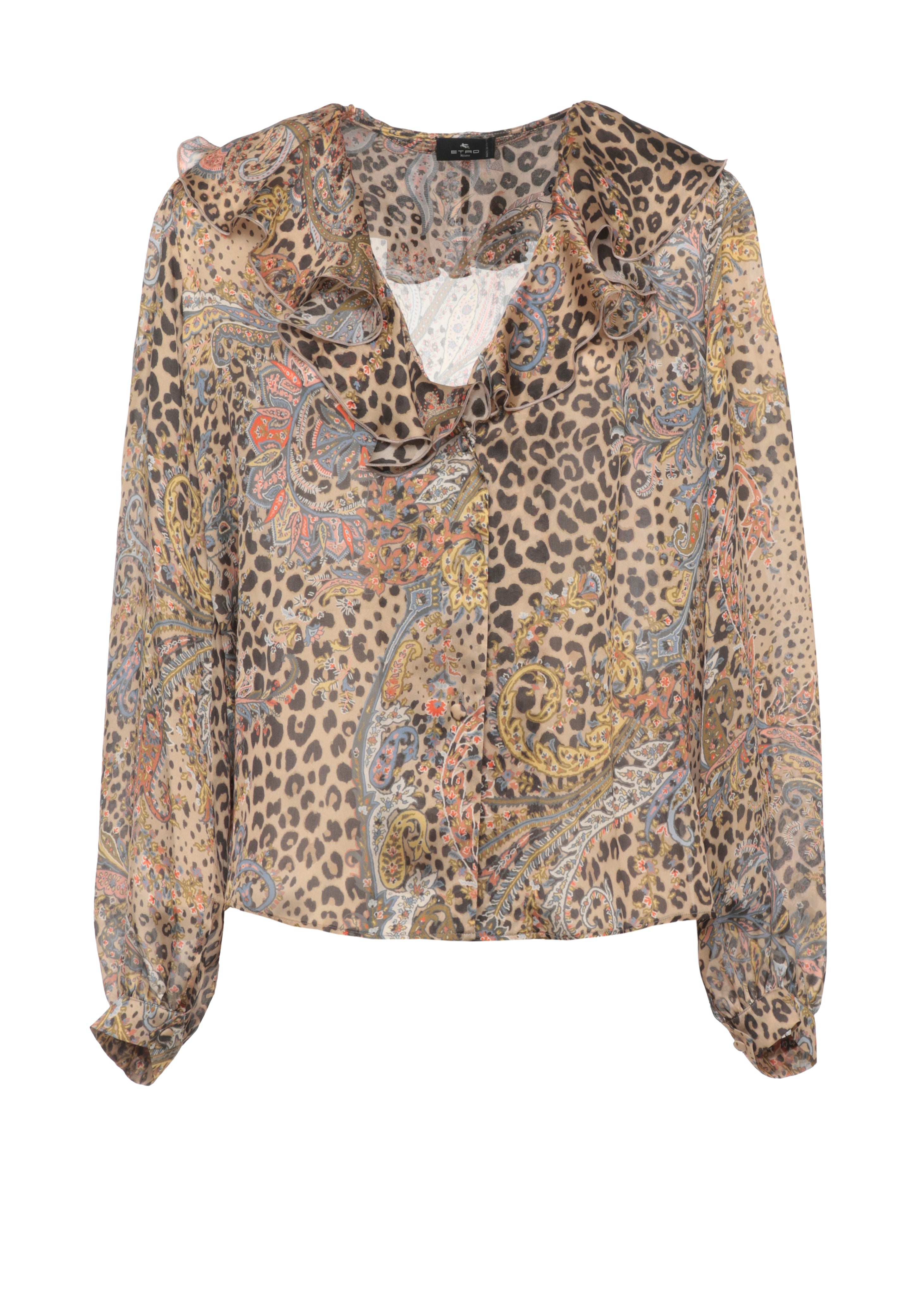 Etro Shirts Marrone Silk