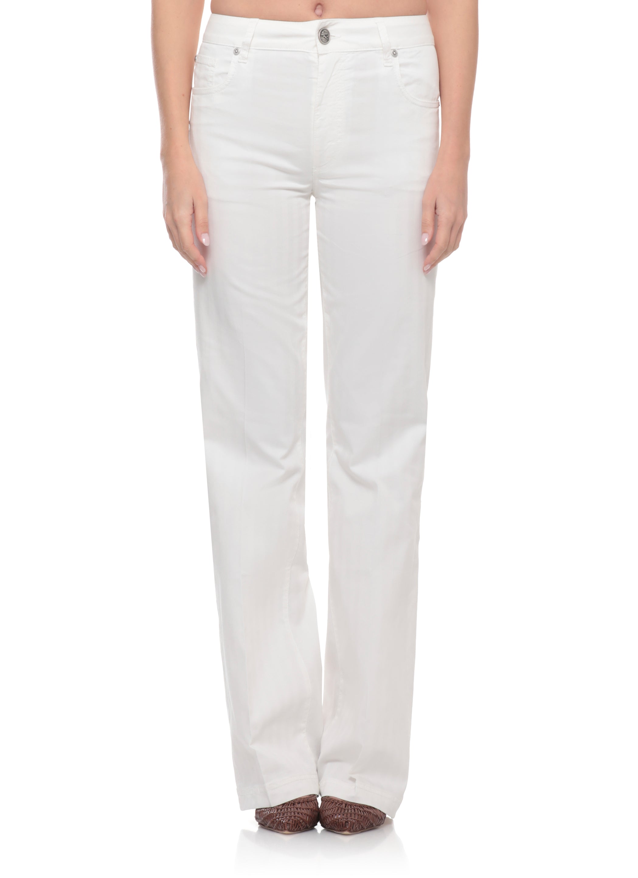Etro Jeans Avorio Cotton Elastane