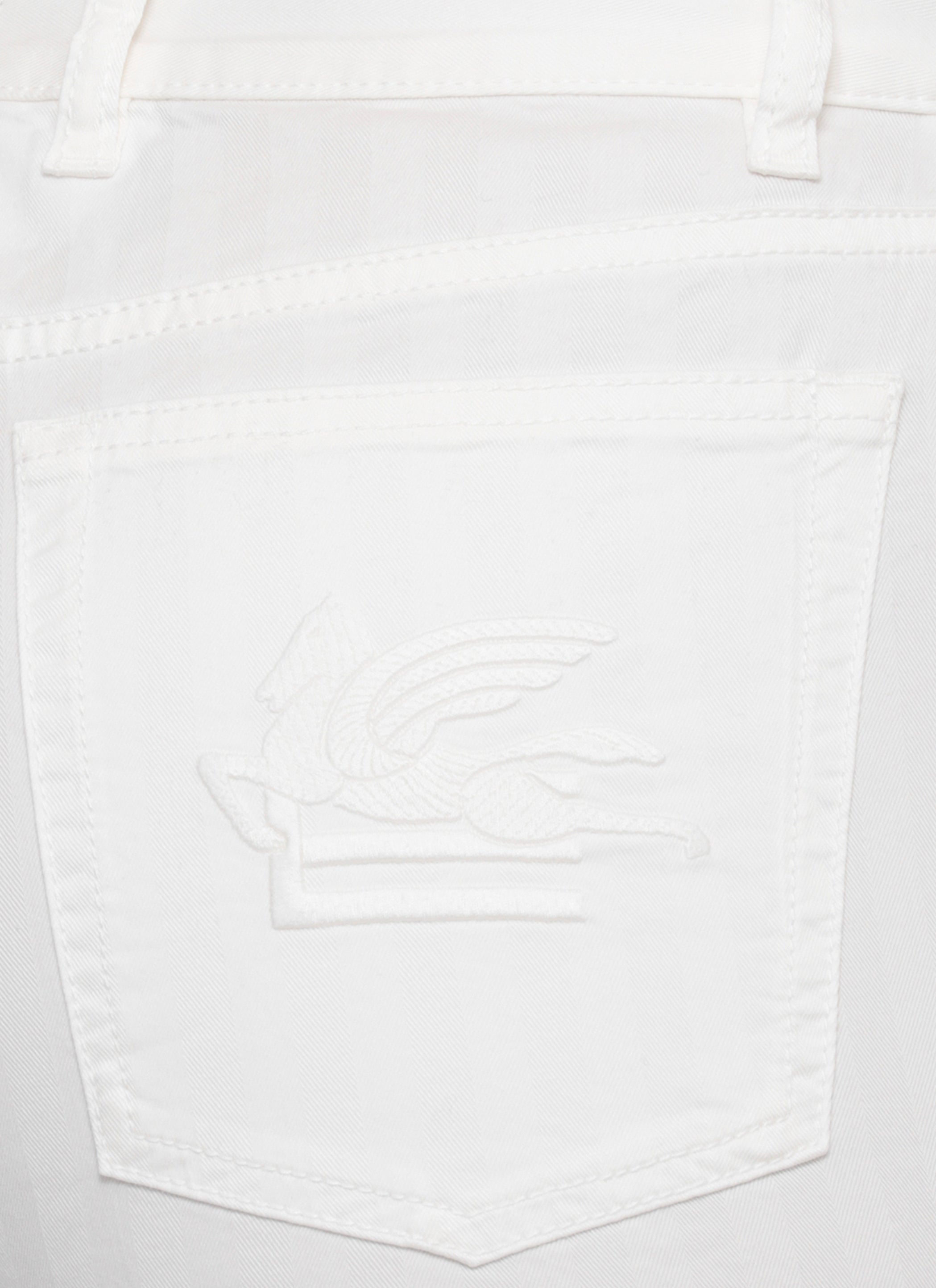 Etro Jeans Avorio Cotton Elastane