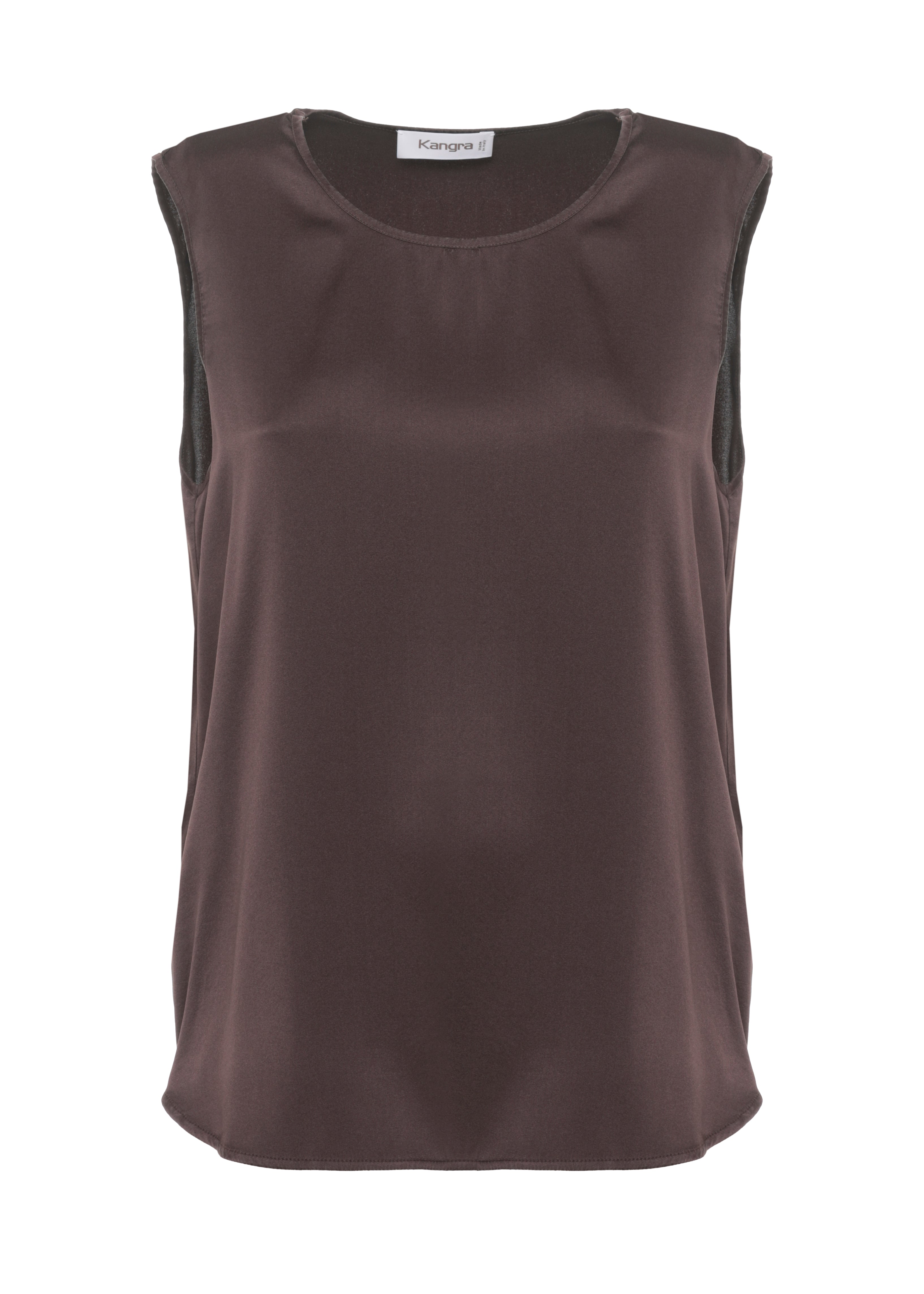 Kangra Top Marrone Silk Elastane