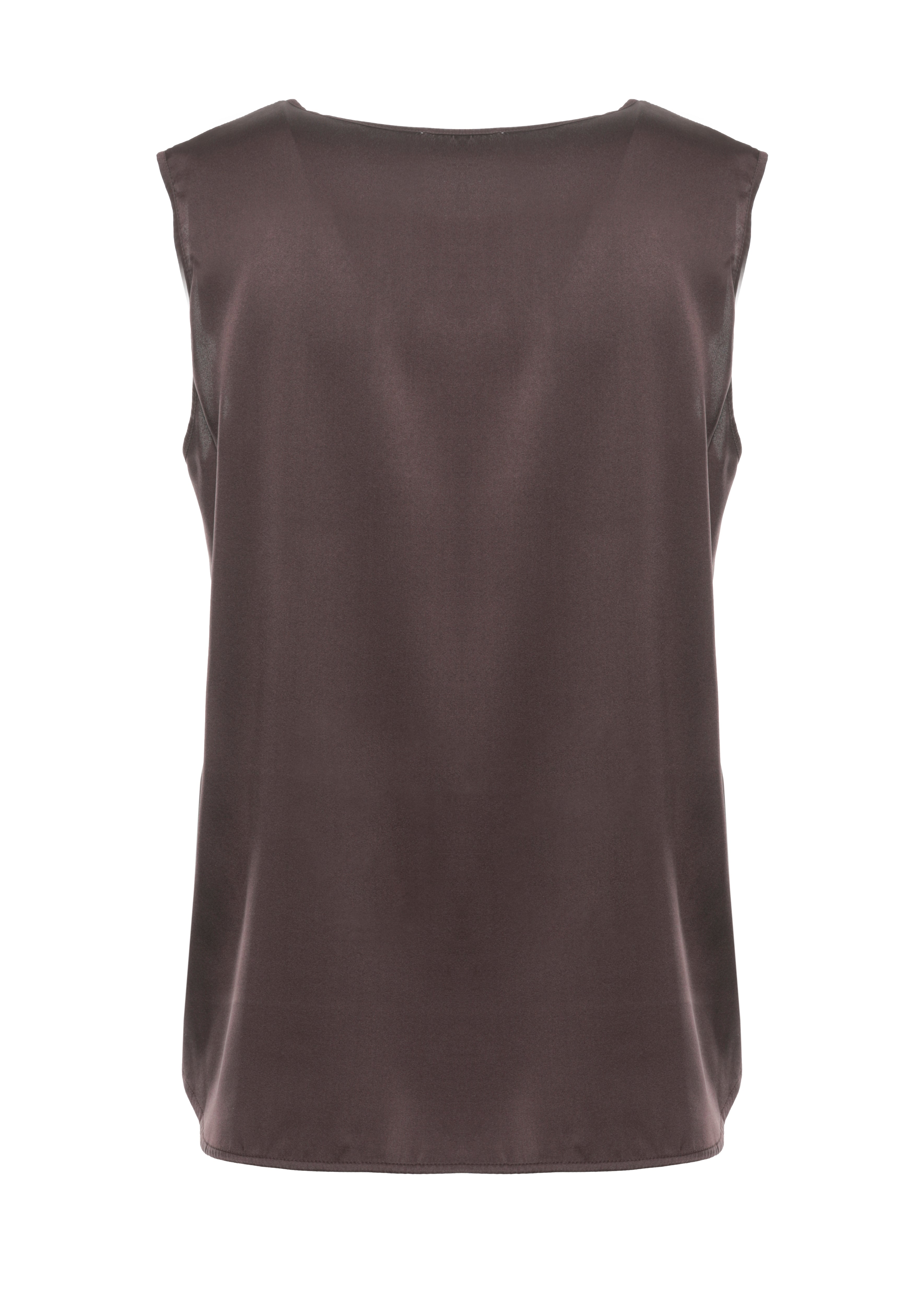 Kangra Top Marrone Silk Elastane