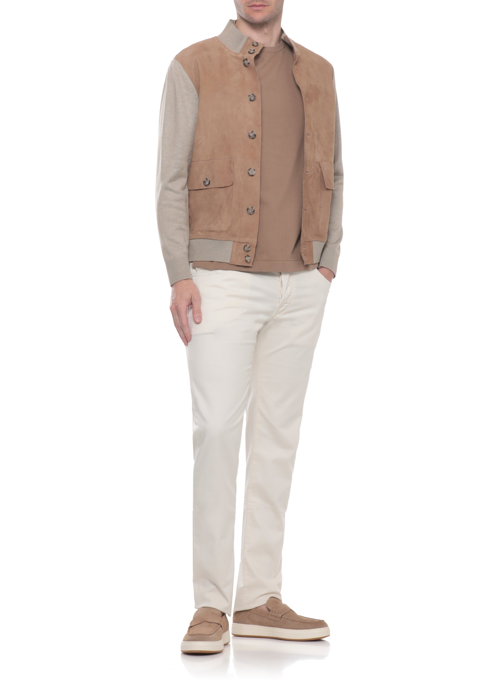 The Jack Leathers Jackets Beige Cow Leather Lining: Polyester