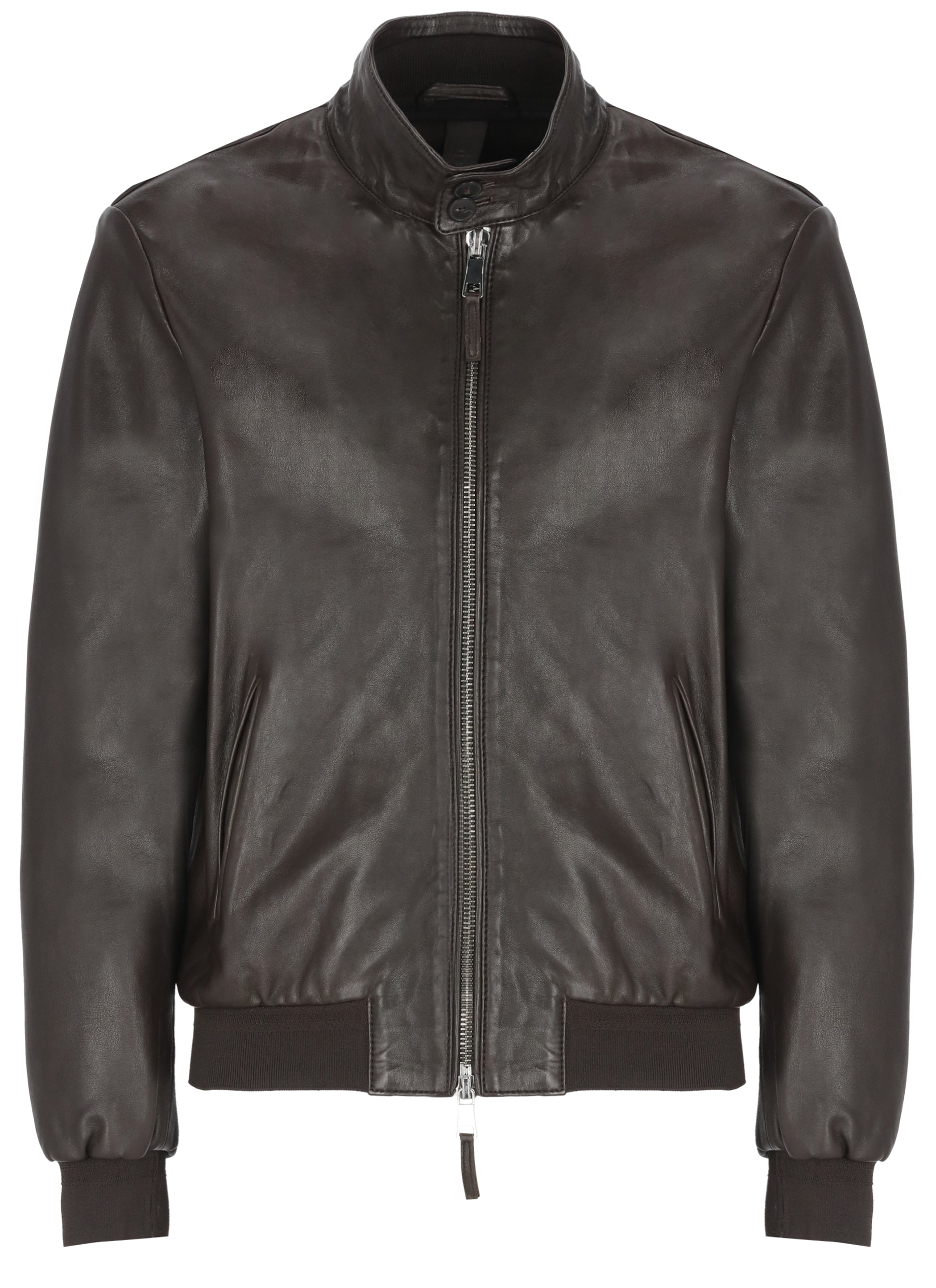 The Jack Leathers Jackets Brown Cow Leather Lining: Polyester