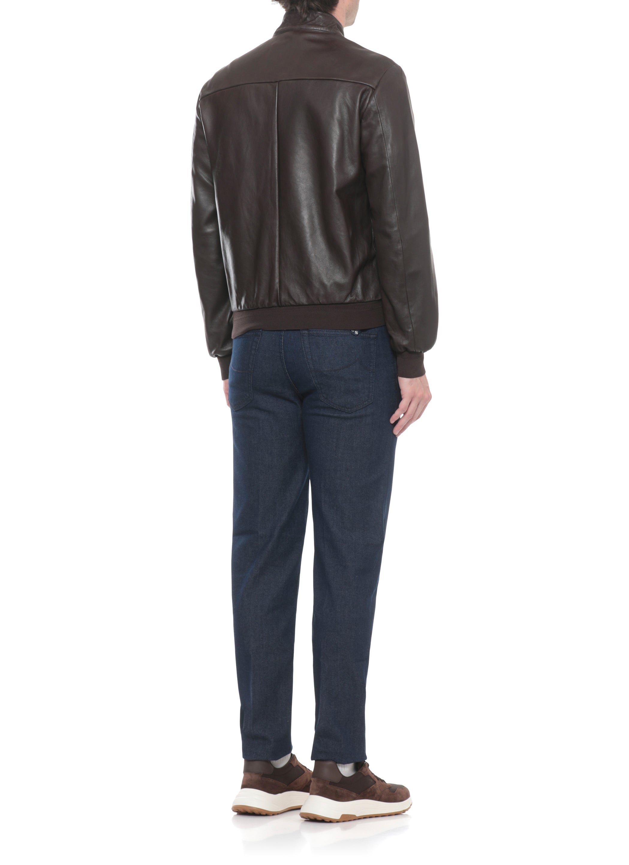 The Jack Leathers Jackets Brown Cow Leather Lining: Polyester