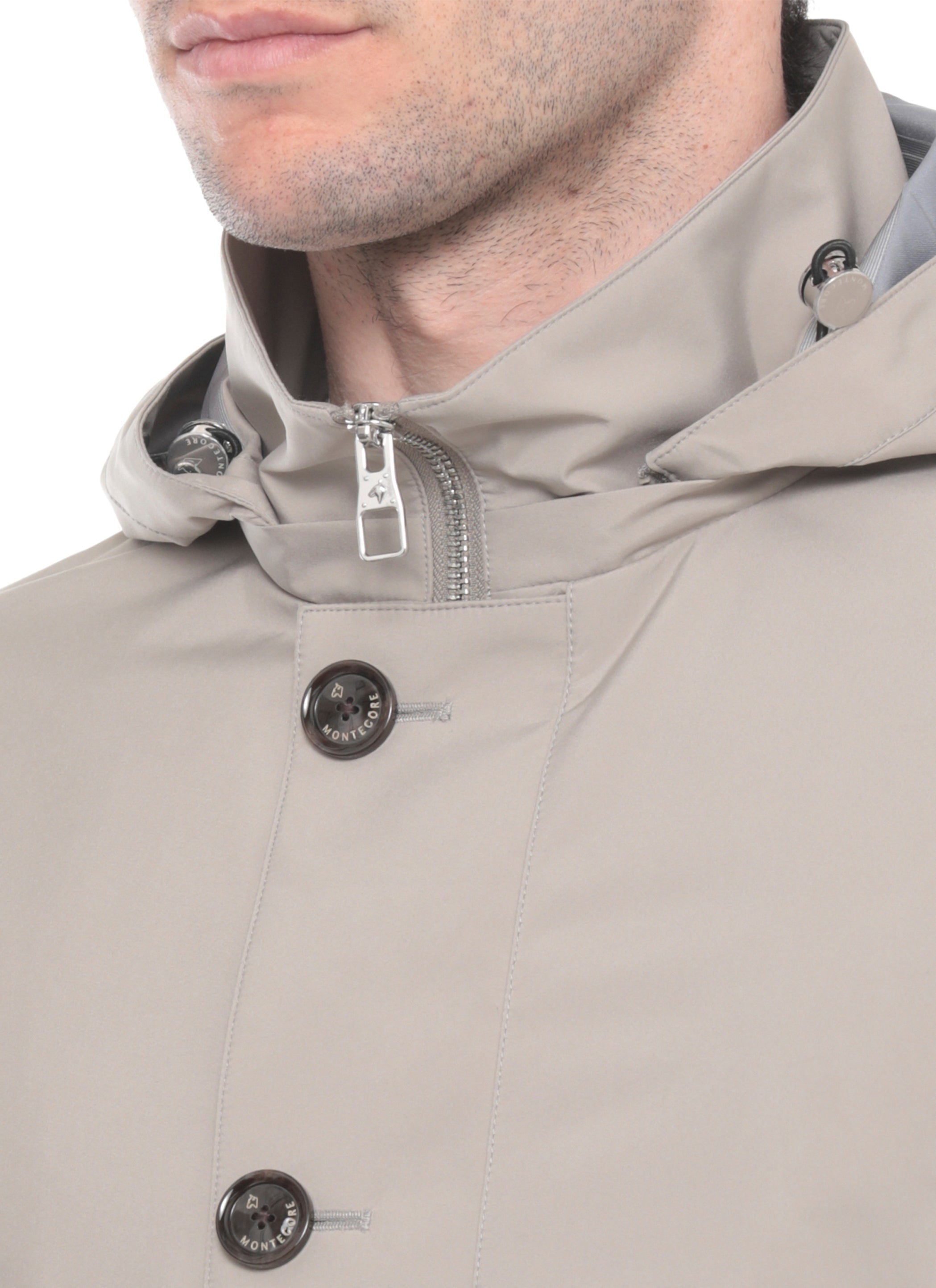 Montecore Coats Grey Polyester Polyurethane