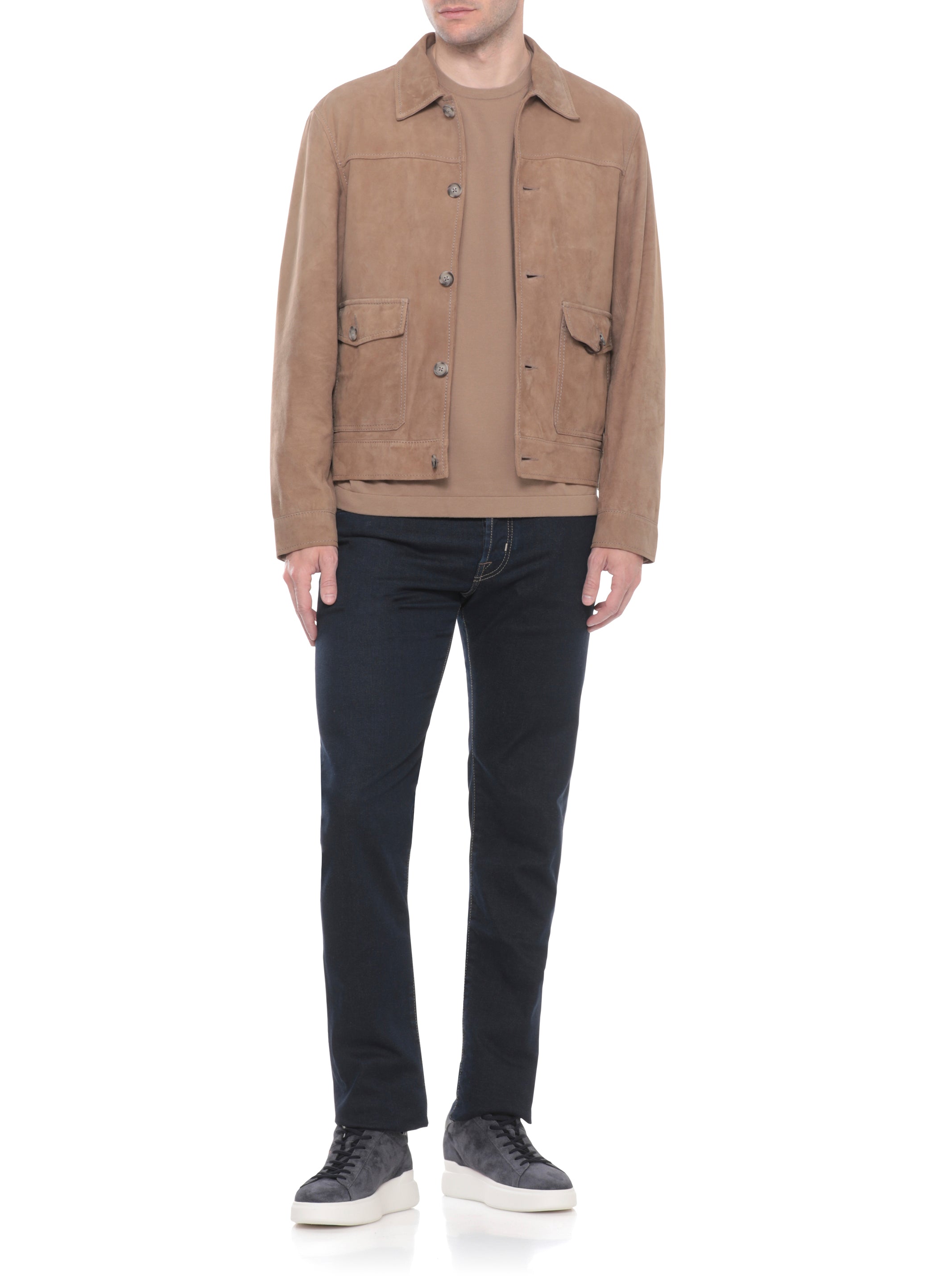 The Jack Leathers Jackets Beige