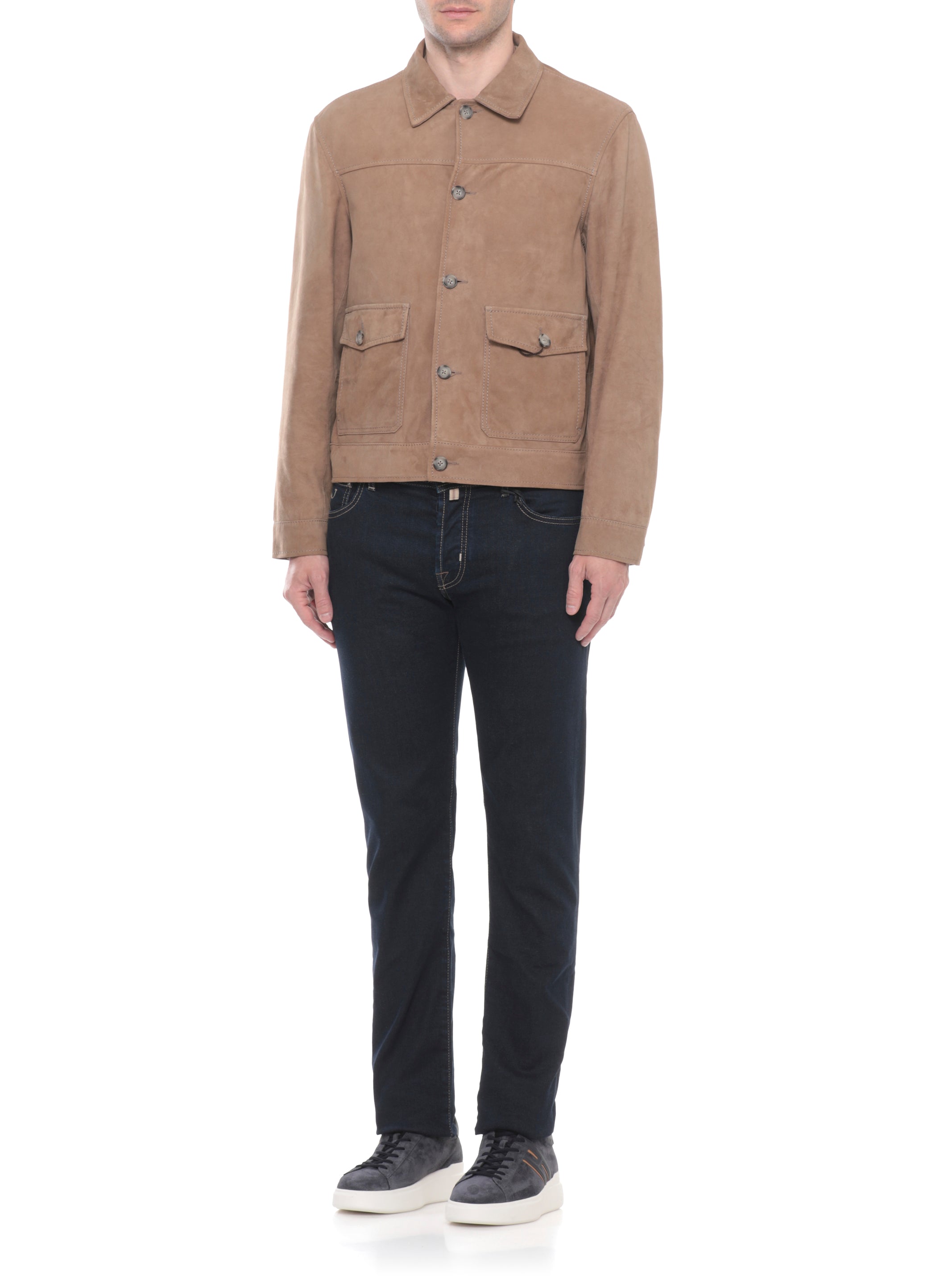 The Jack Leathers Jackets Beige