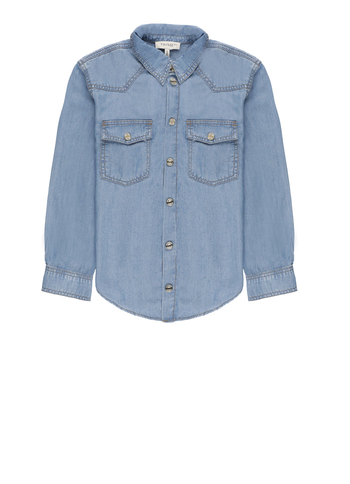 Twin-Set Shirts Blu Lyocell