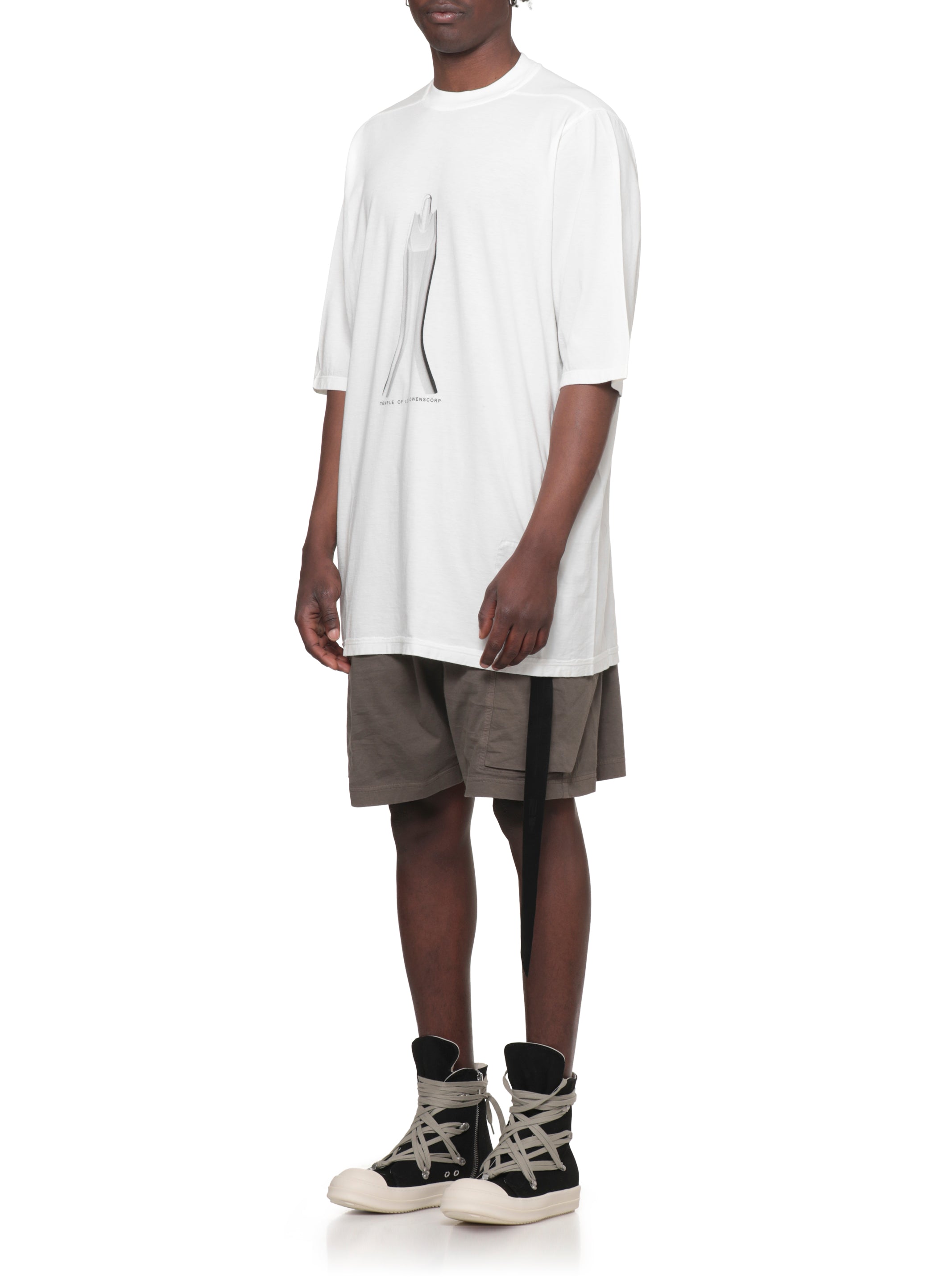 Rick Owens Drkshdw T-Shirts And Polos Bianco Cotton