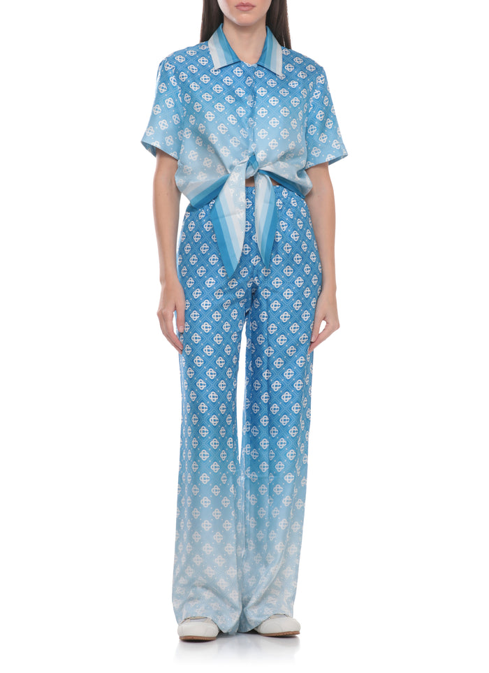 Casablanca Shirts Blu Silk