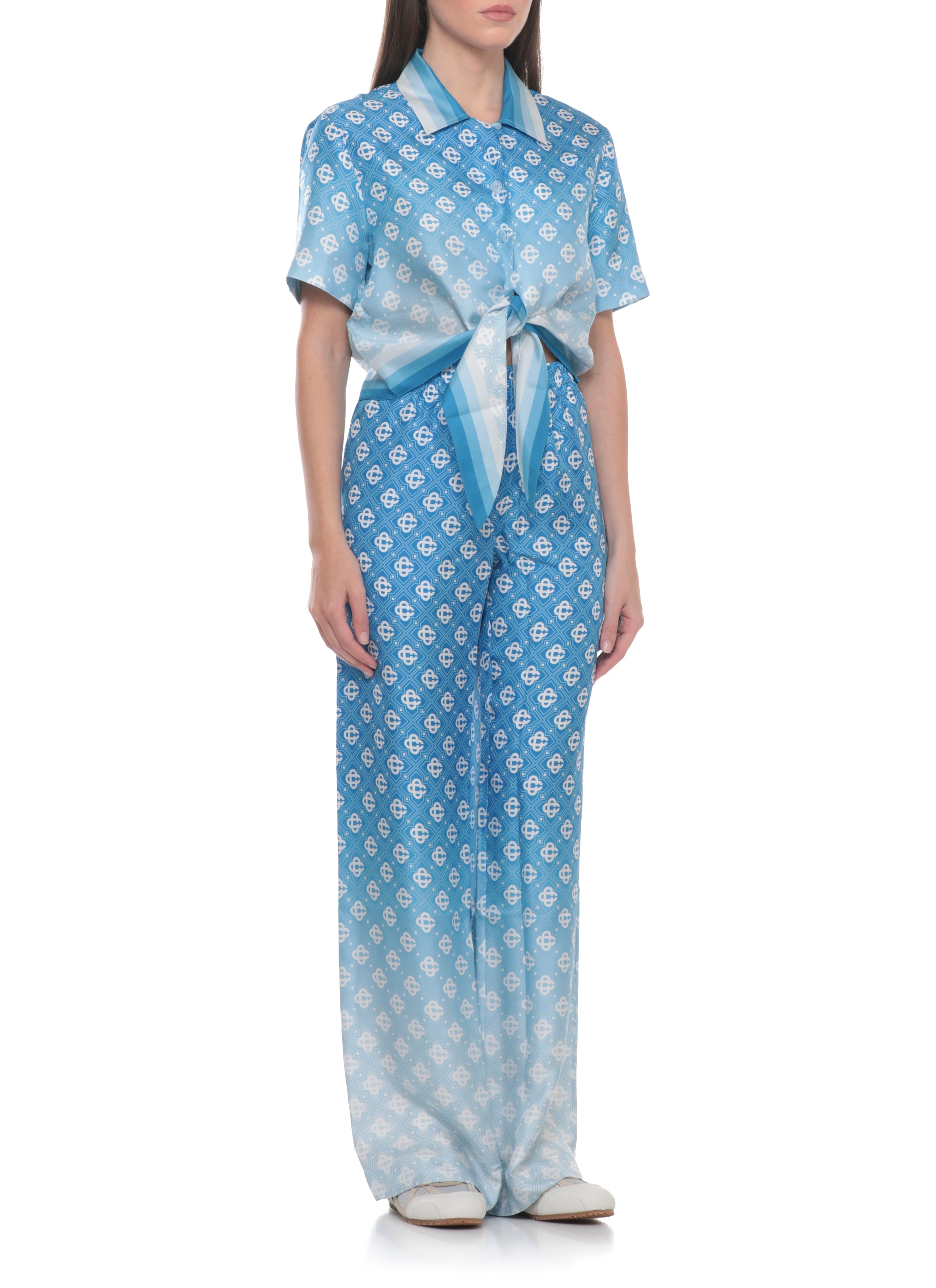 Casablanca Shirts Blu Silk