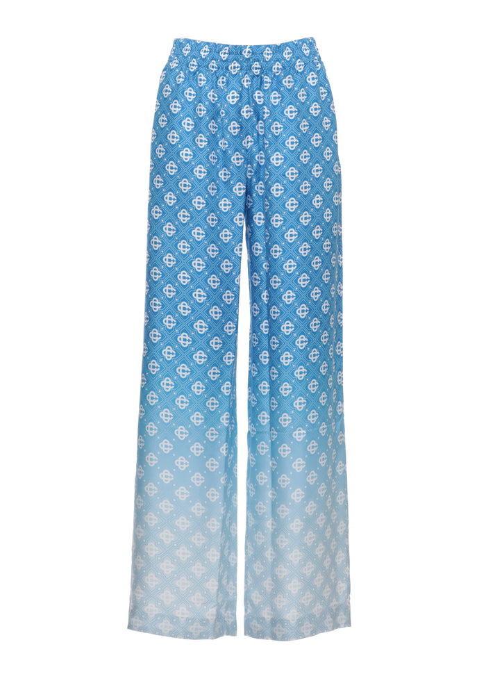 Casablanca Trousers Blu Silk