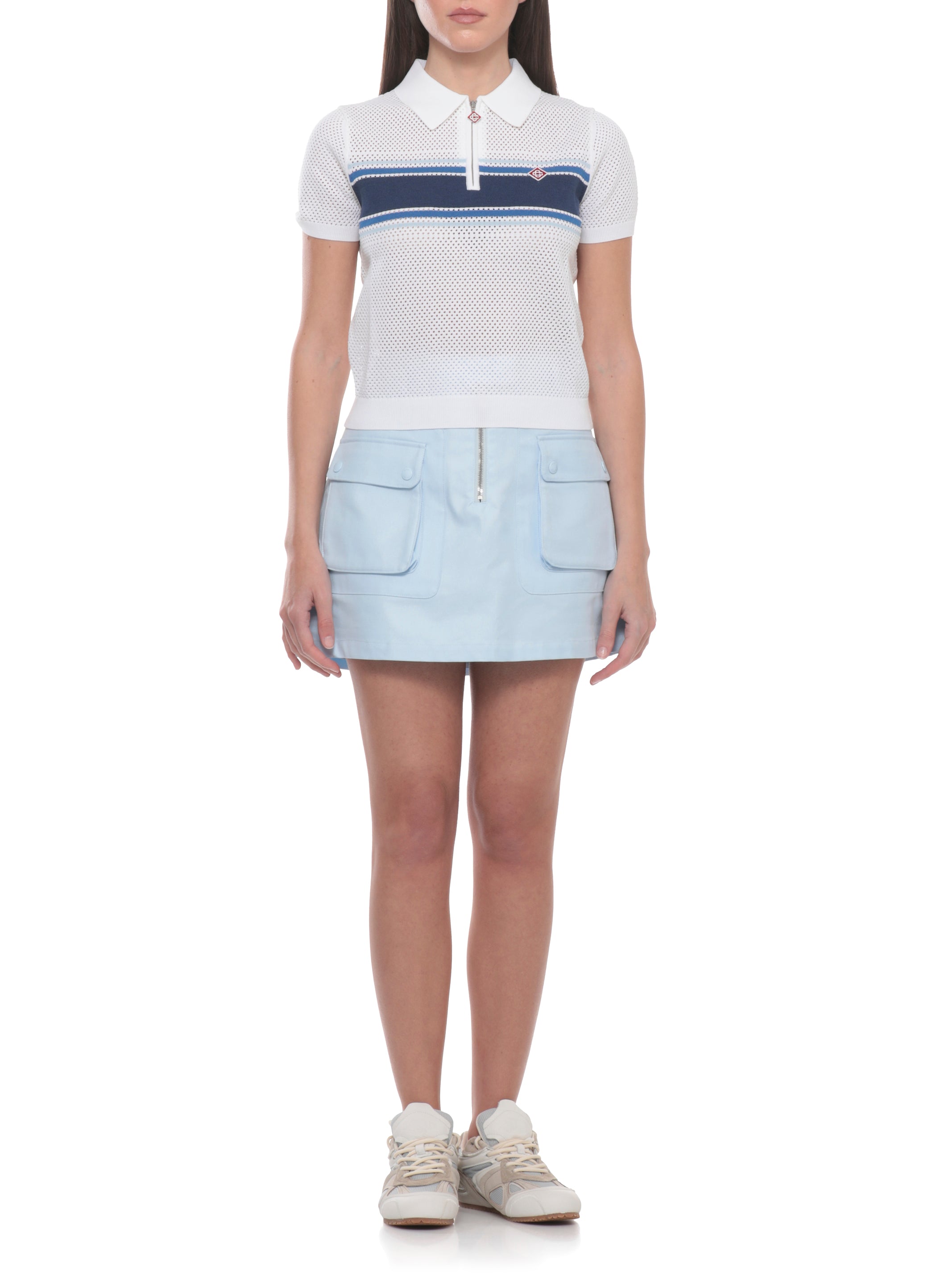 Casablanca T-Shirts And Polos Bianco Cotton Nylon Elastane