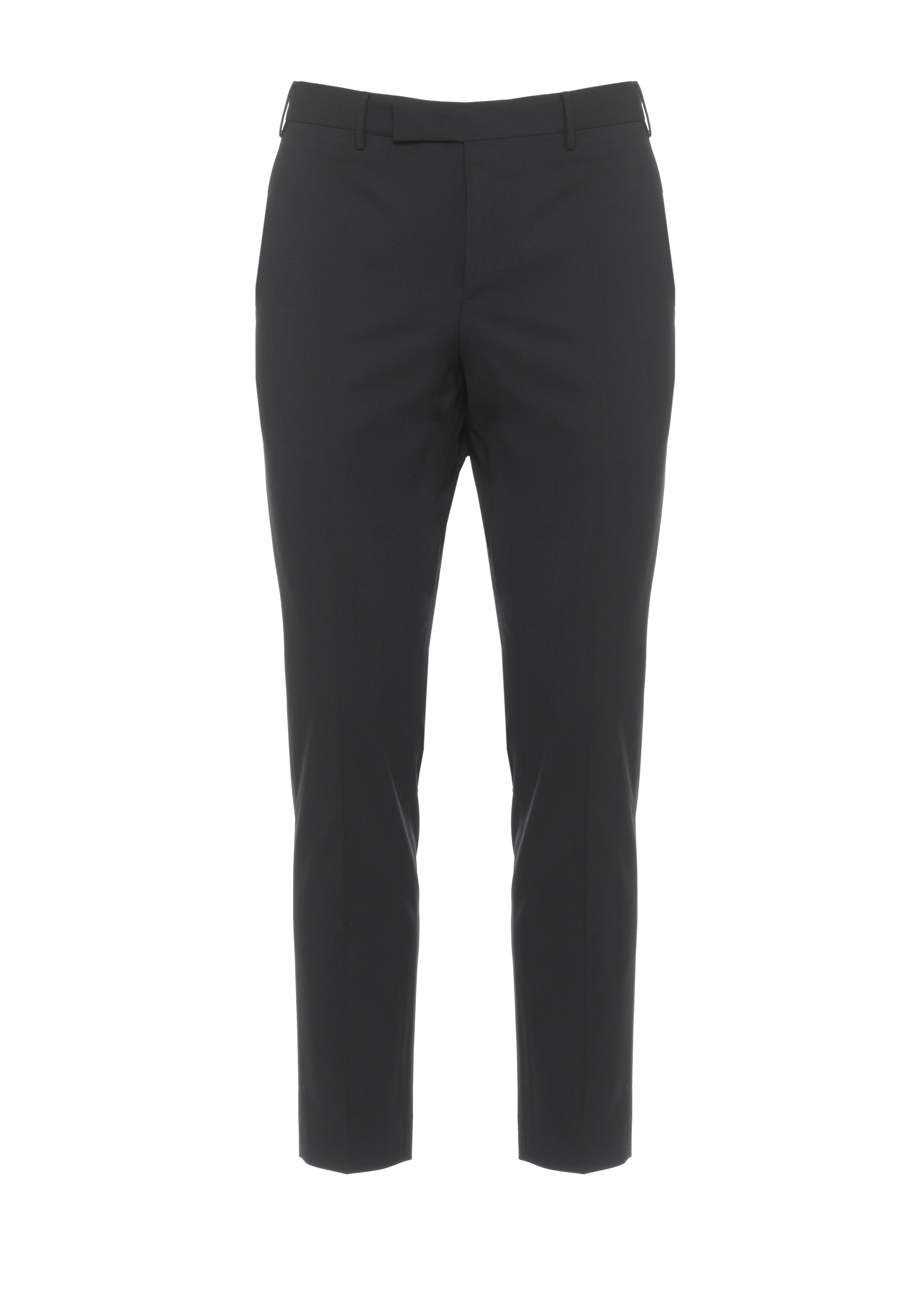 Pt Torino Trousers Nero Virgin Wool Elastane