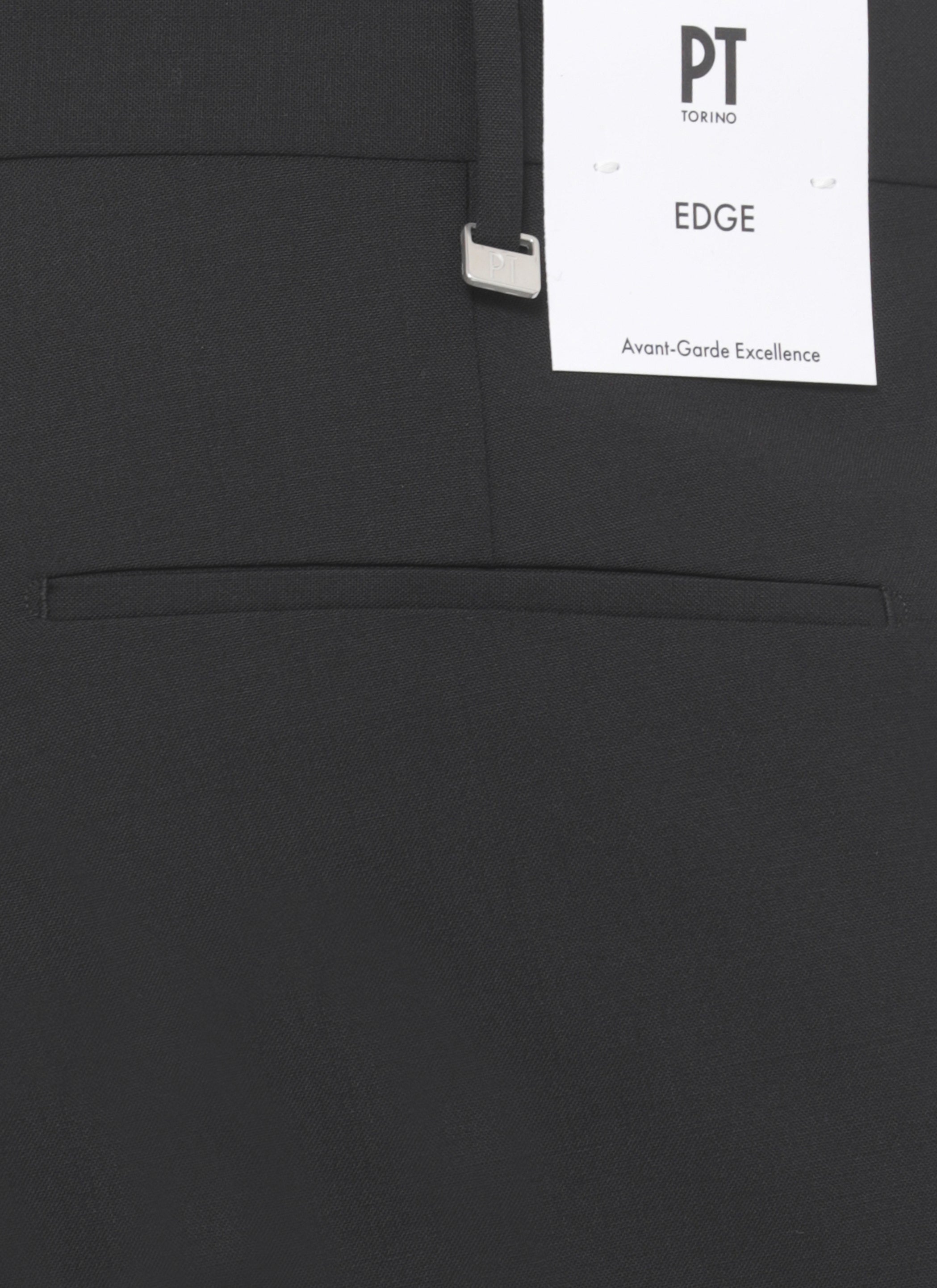 Pt Torino Trousers Nero Virgin Wool Elastane