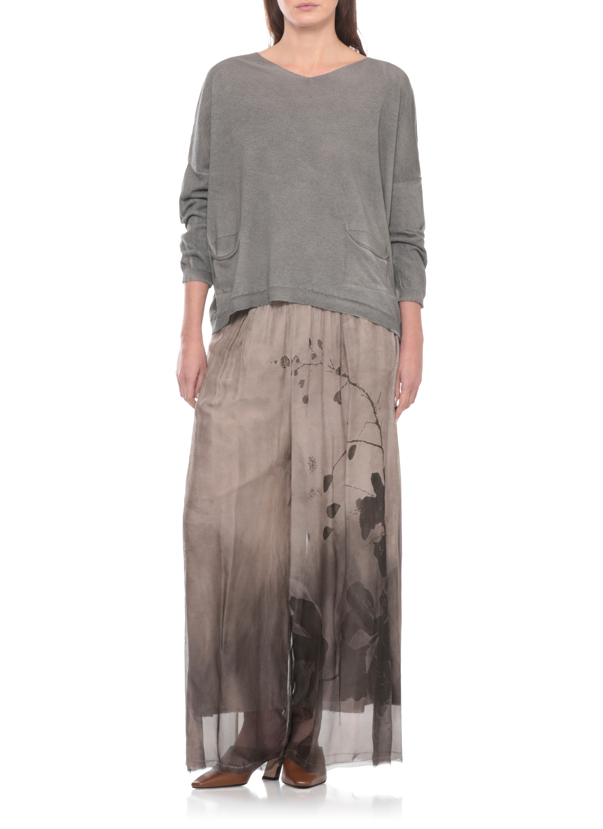 Sanctamuerte Sweaters Grey Cotton Acrylic
