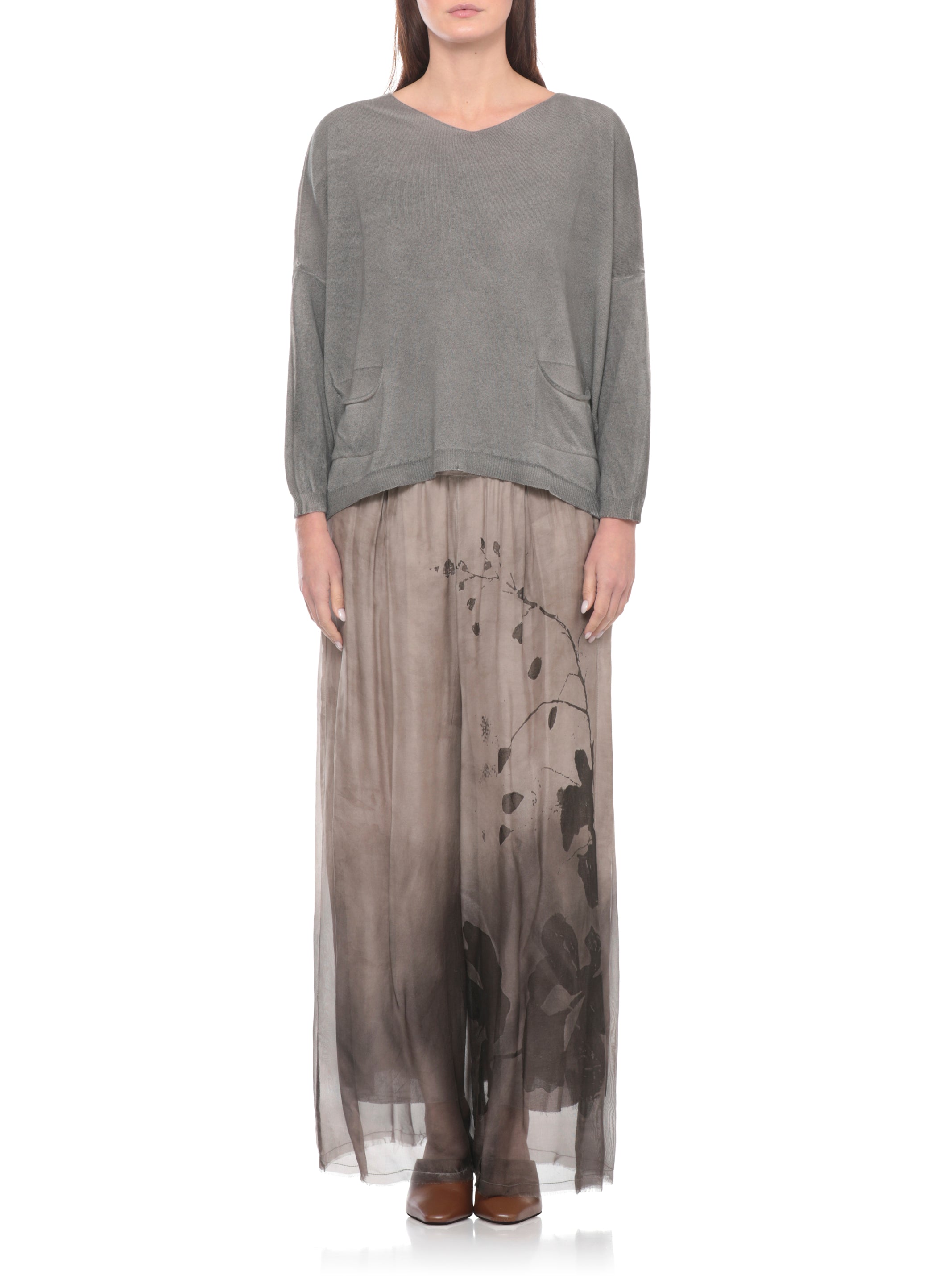 Sanctamuerte Sweaters Grey Cotton Acrylic