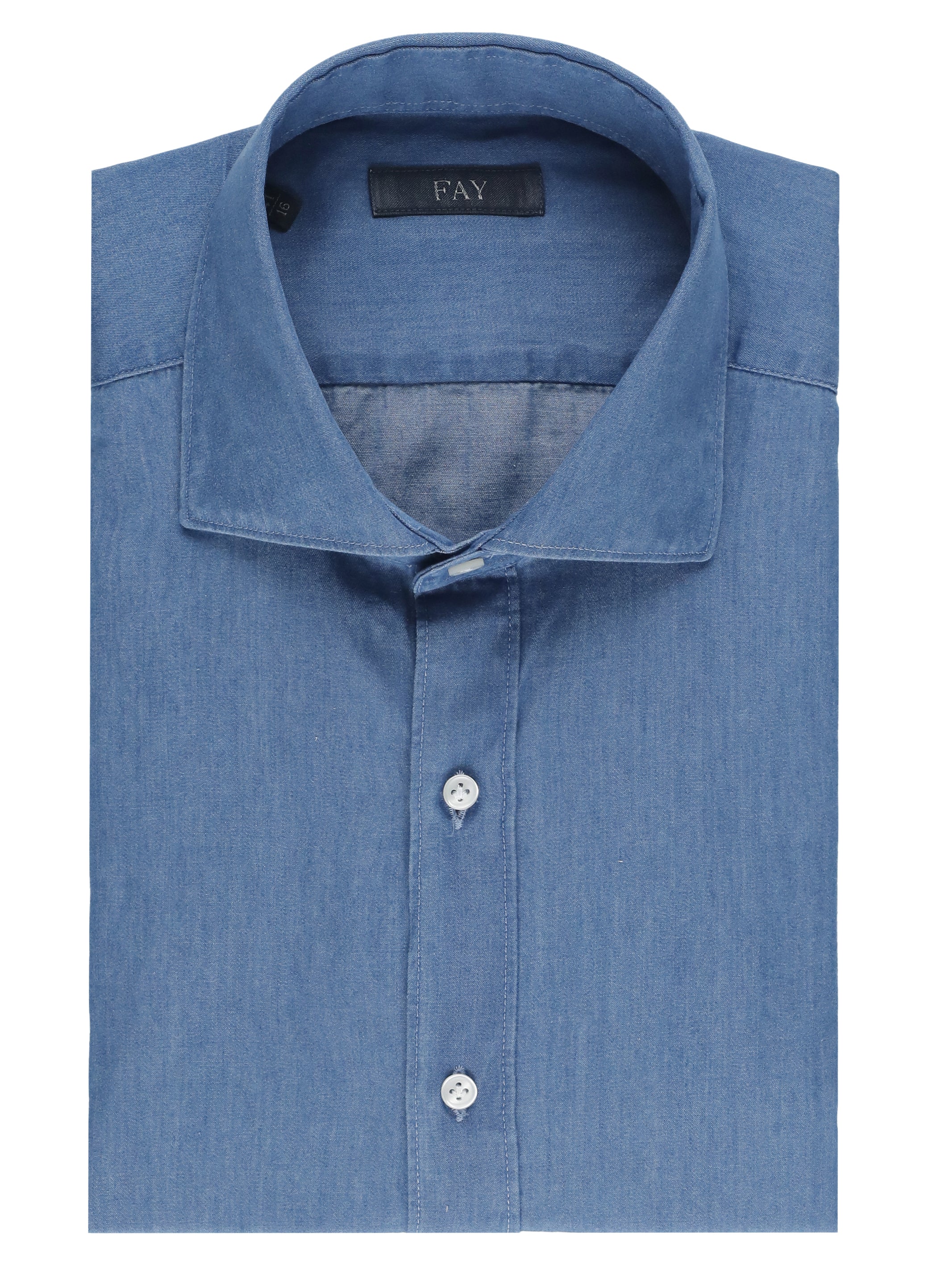 Fay Shirts Blue Cotton